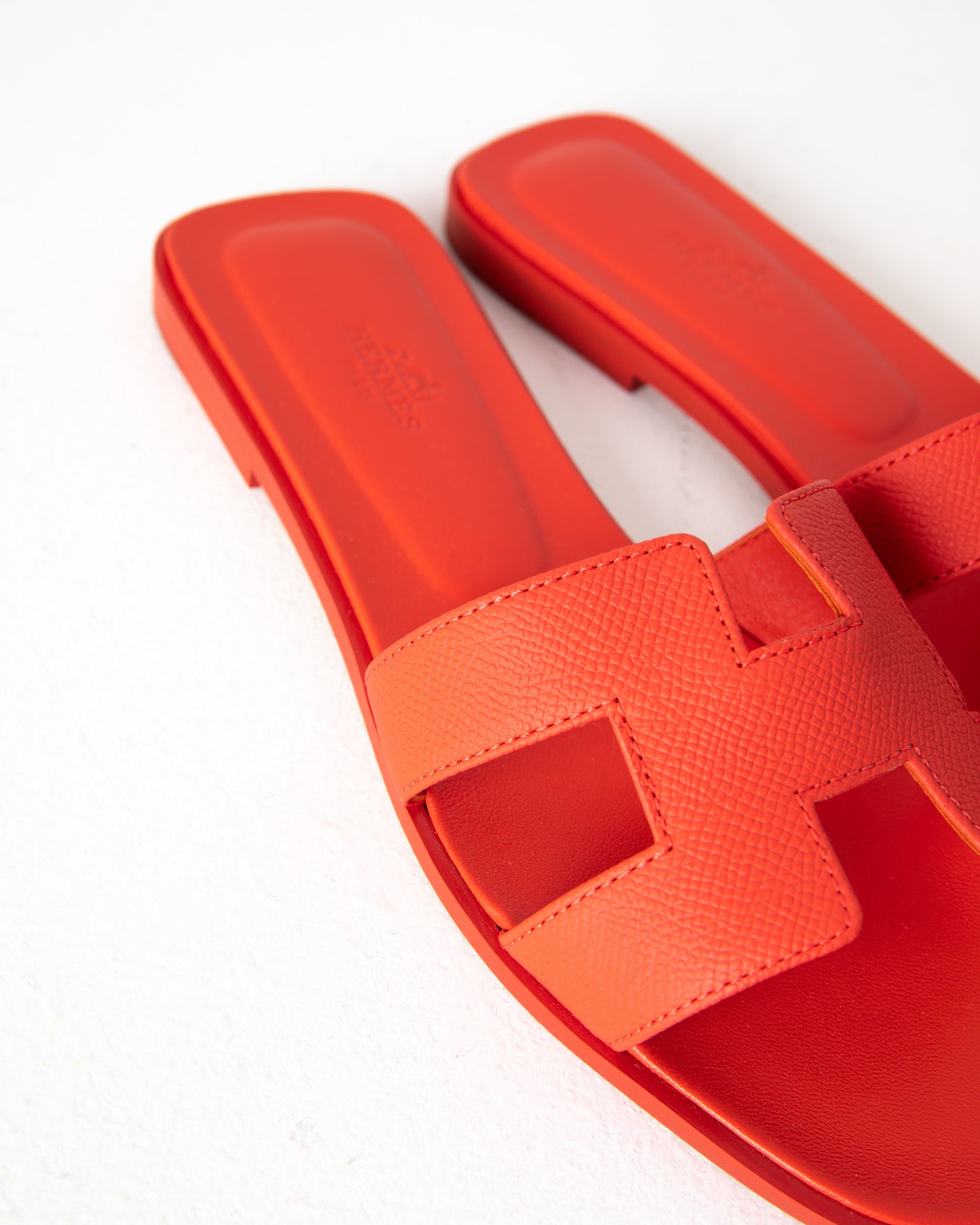 Oran Sandal in Epsom Orange Solaire