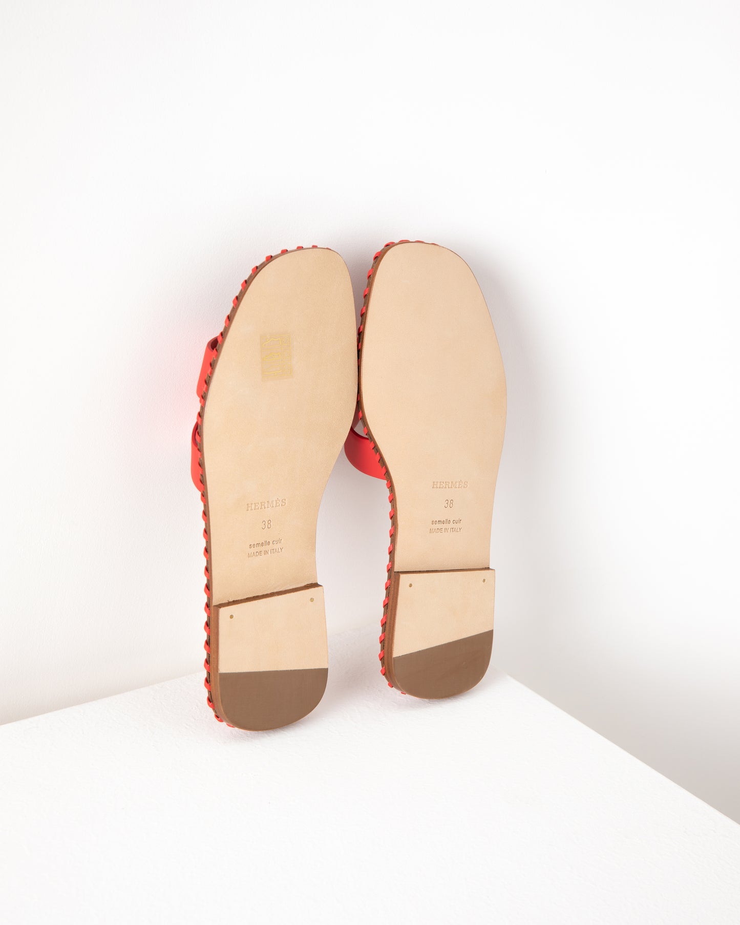 Oran Sandal in Red Whipstitch