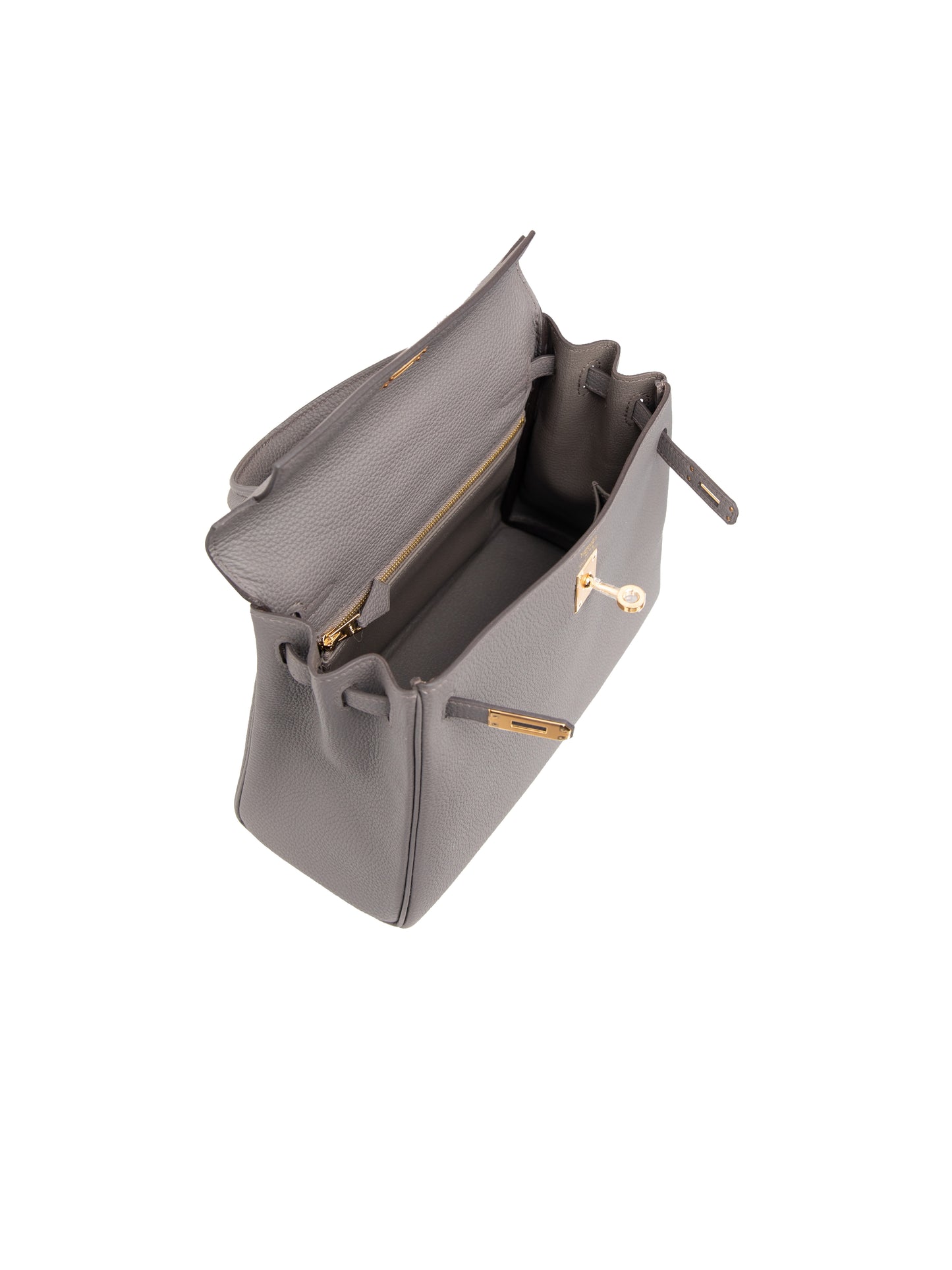 Kelly 25 Etain in Togo Leather with Gold Hardware