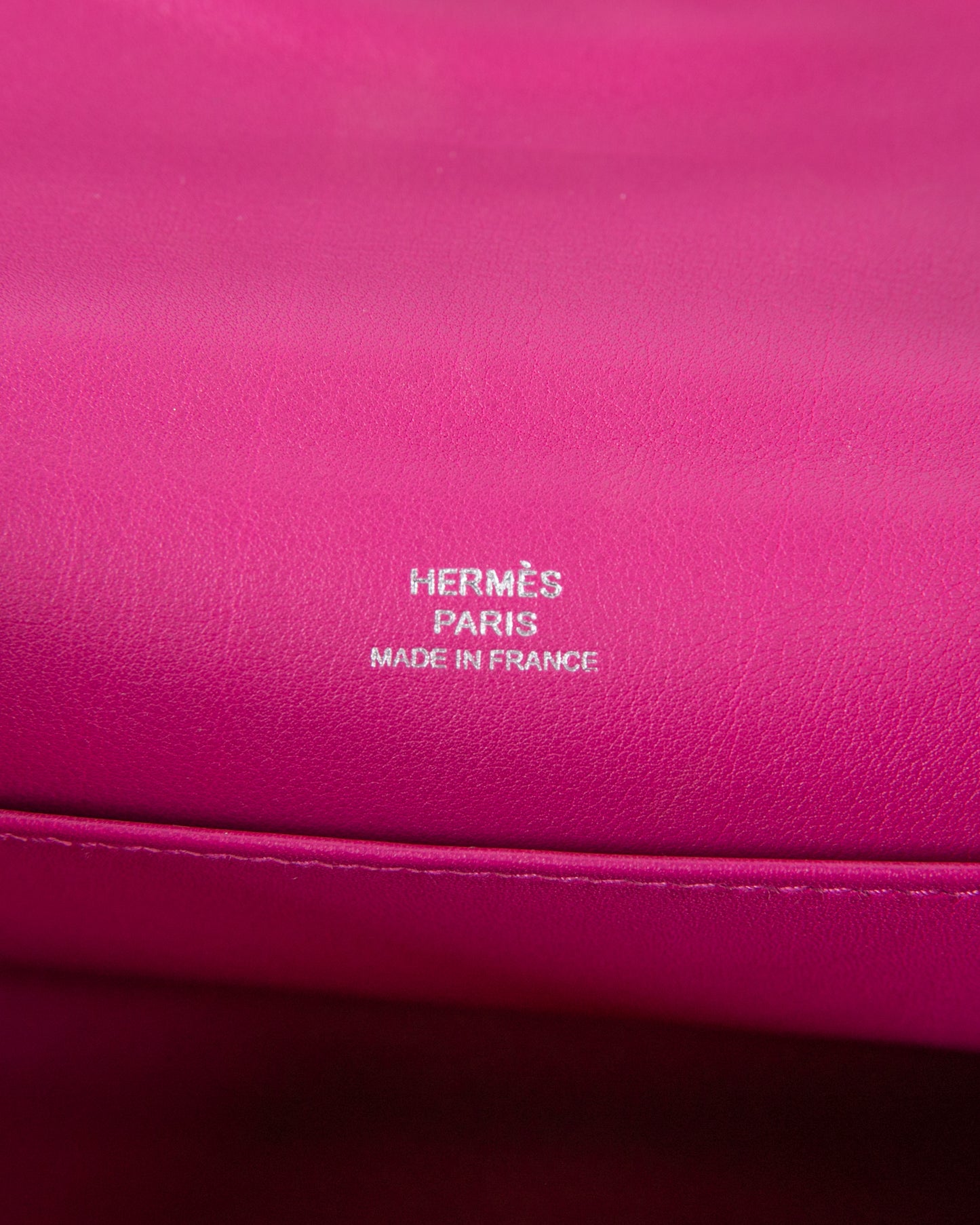 Kelly Pochette in Rose Pourpre Swift with Palladium Hardware