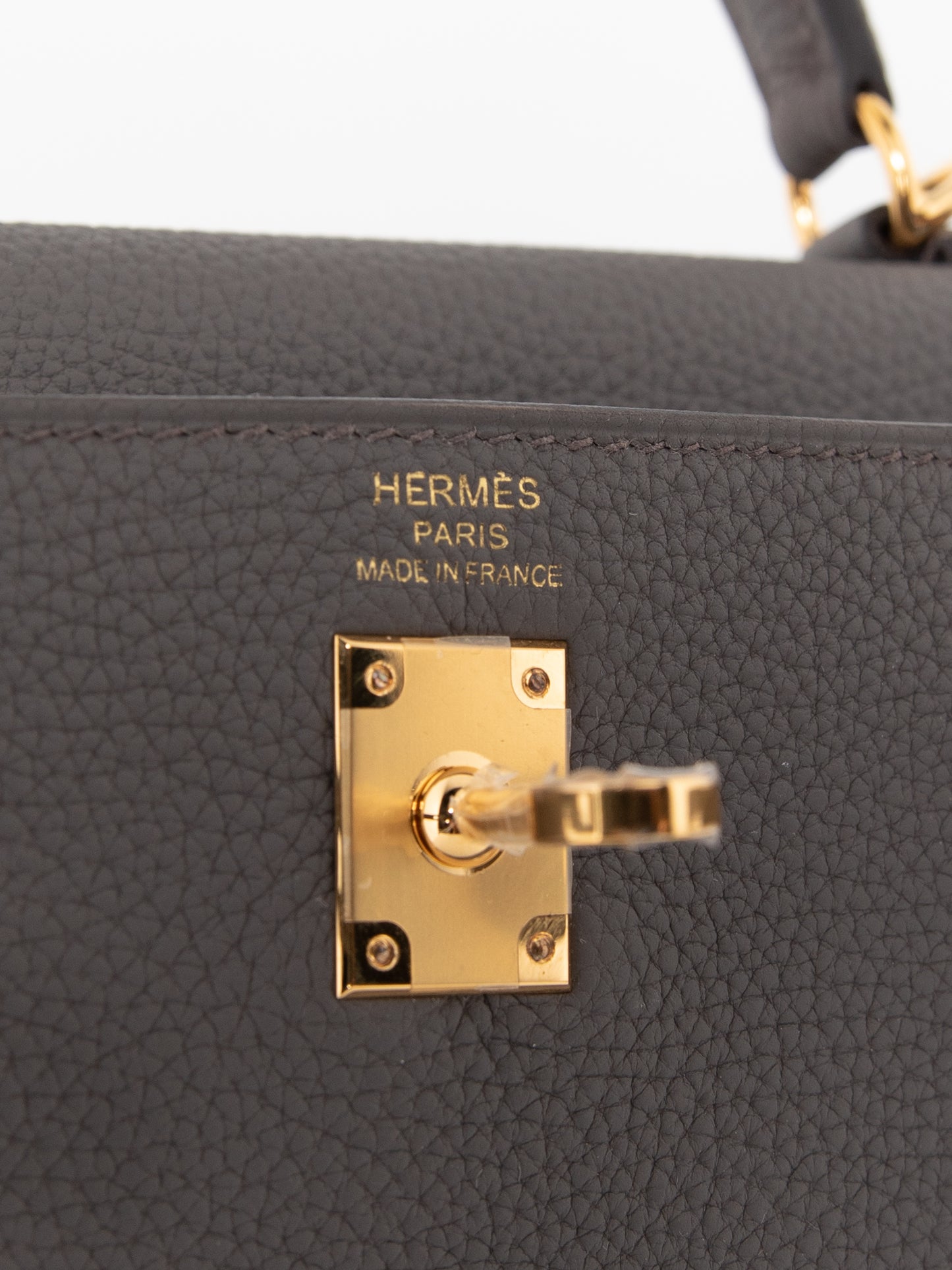 Kelly 25 Etain in Togo Leather with Gold Hardware