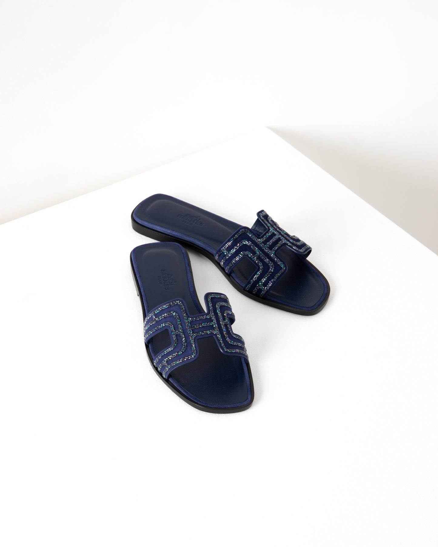 Oran Sandal in Bleu De Prusse