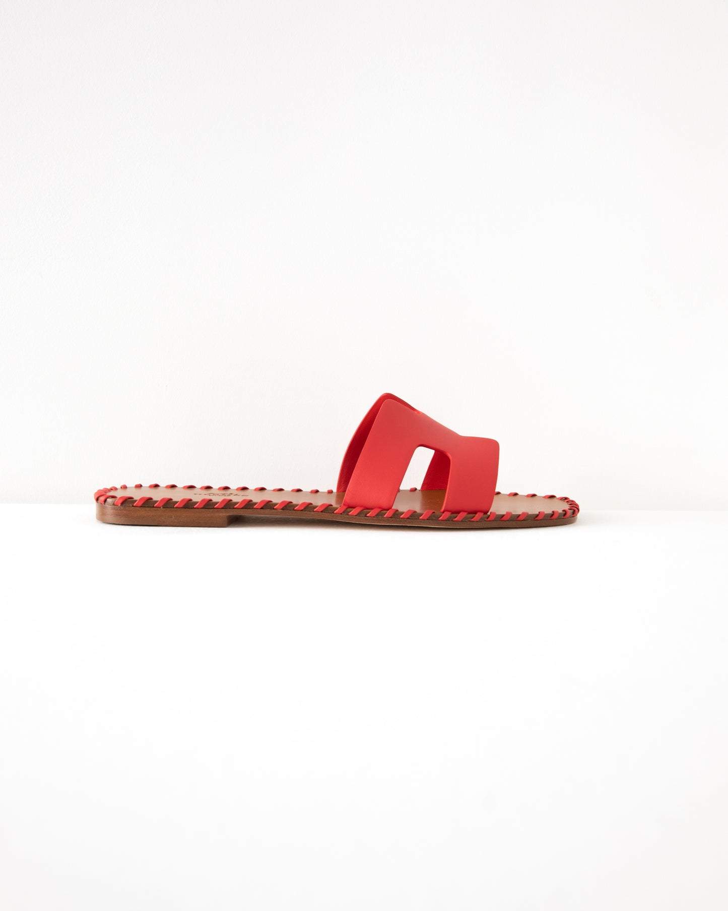 Oran Sandal in Red Whipstitch