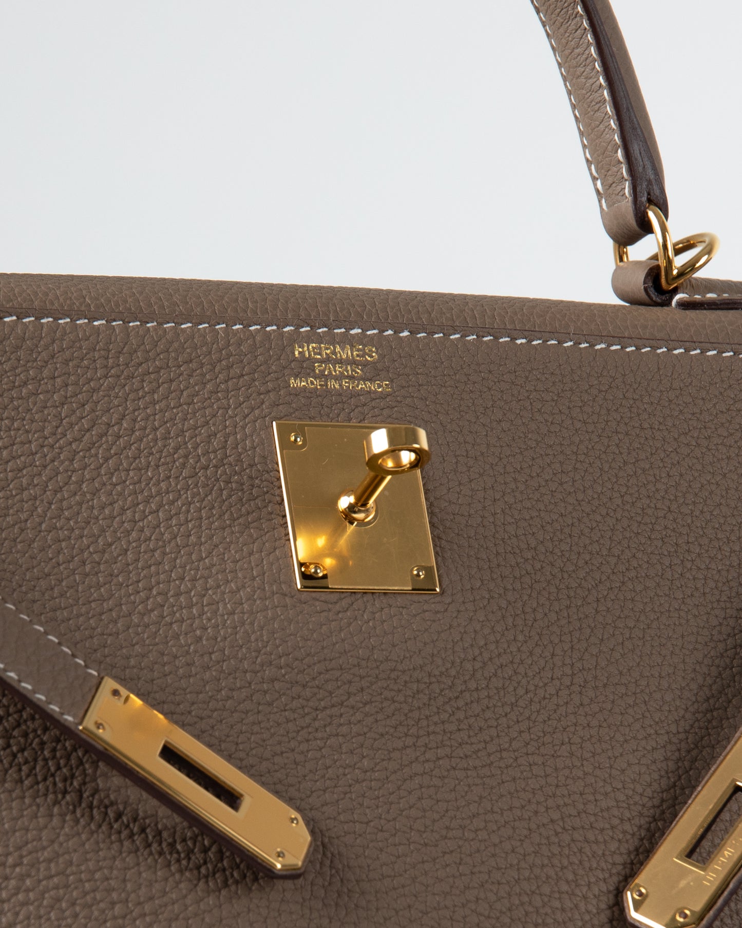 Kelly 35 Etoupe in Togo Leather with Gold Hardware