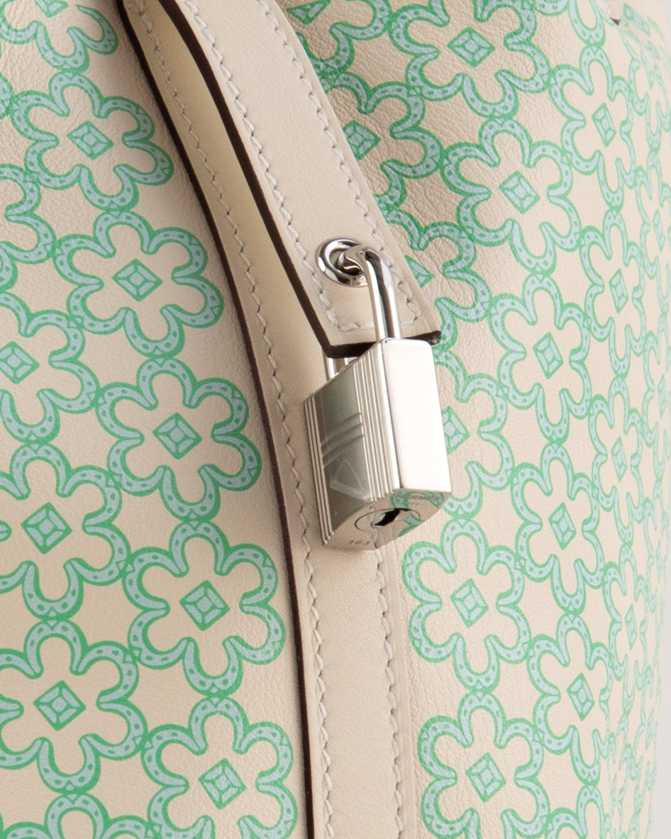 Picotin 18 "Lucky Daisy" Nata in Swift Leather with Palladium Hardware