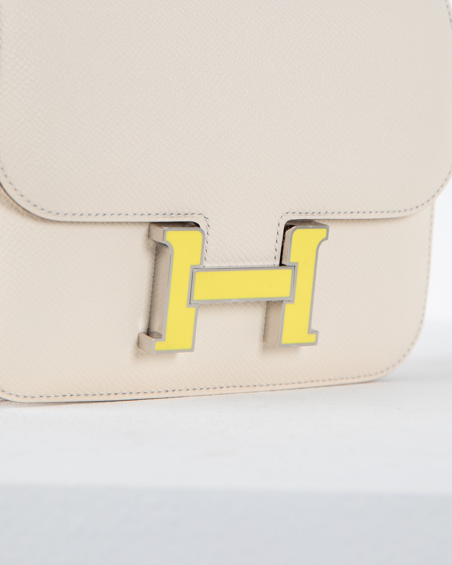 Constance 18 Nata in Epsom Leather with Yellow Enamel Palladium Hardware