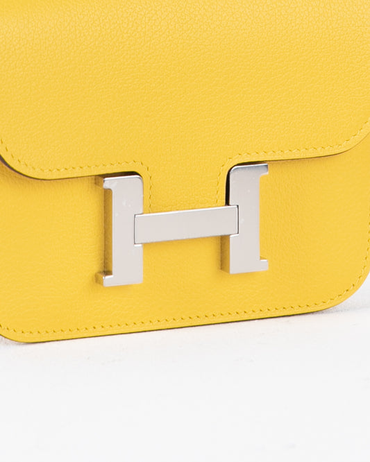 Constance Slim Compact in Jaune De Naples Evercolor with Palladium Hardware