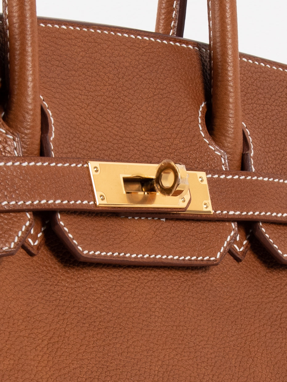Birkin 30 in Gold Barenia Leather with Gold Hardware