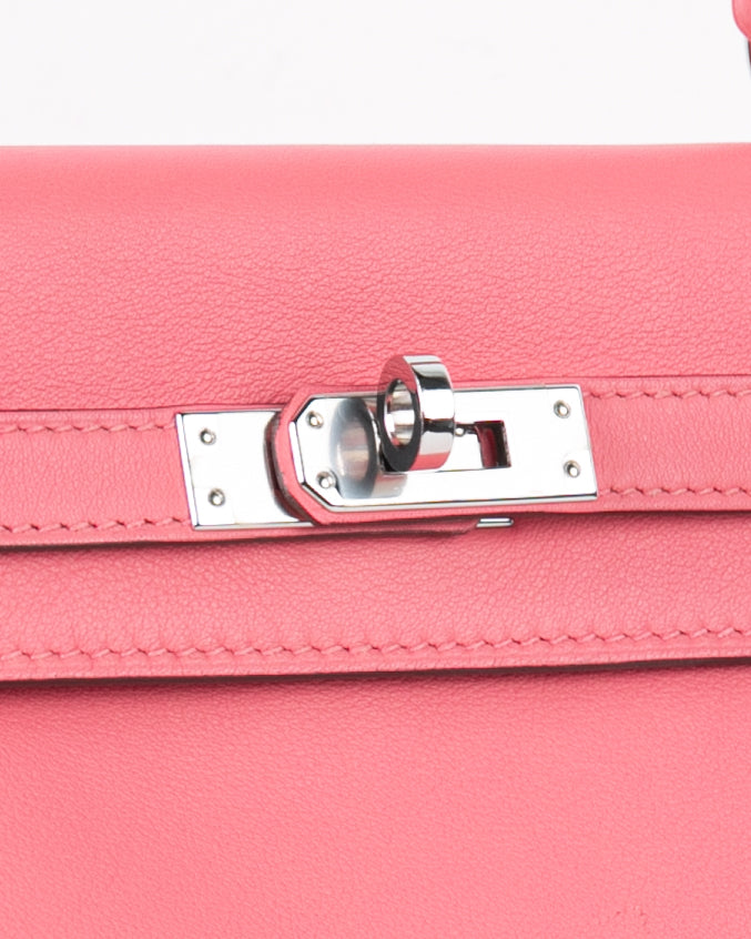 Kelly 25 in Rose Azalee Swift with Palladium Hardware