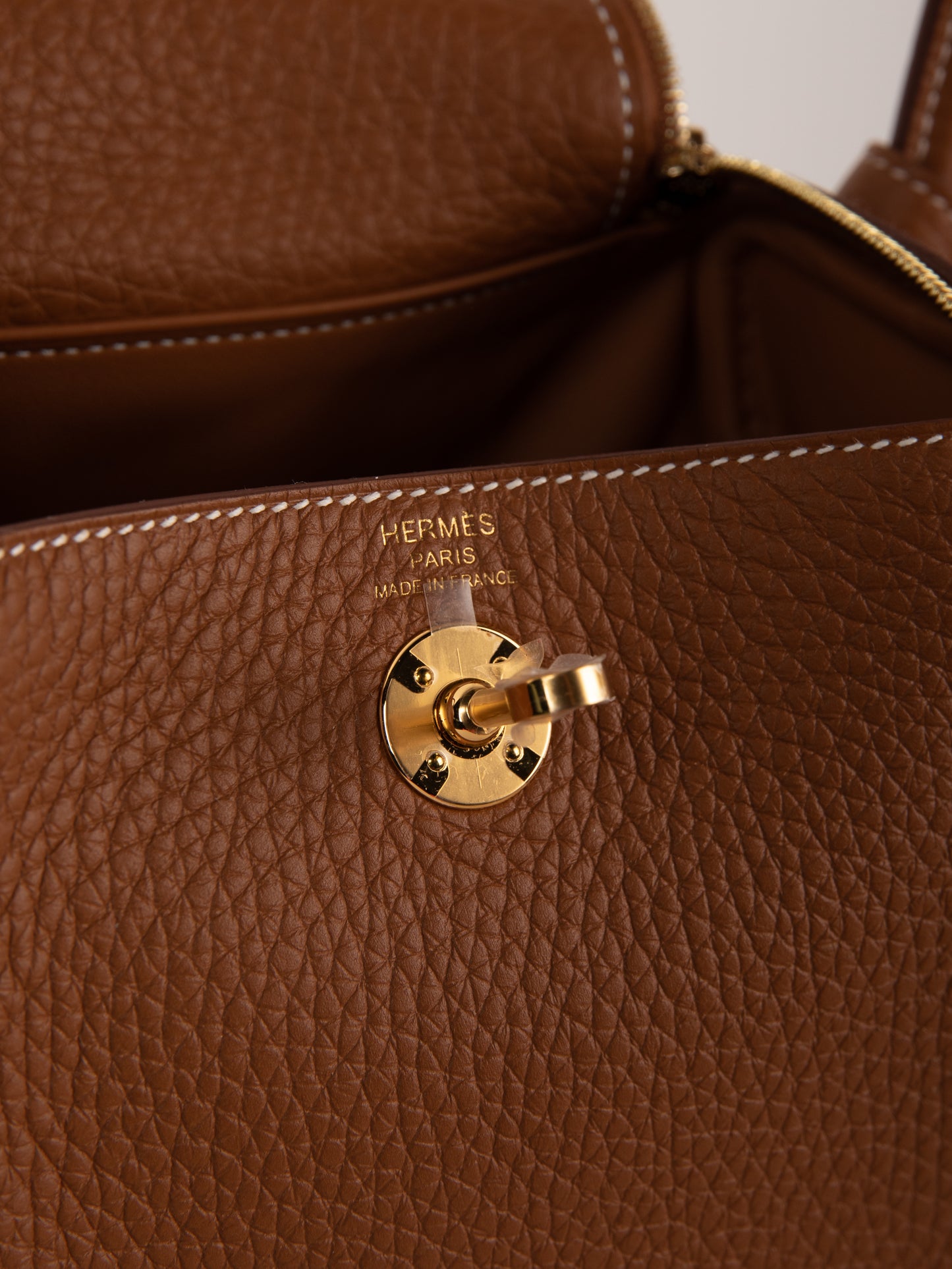 Mini Lindy Taurillon Clemence in Gold with Gold Hardware