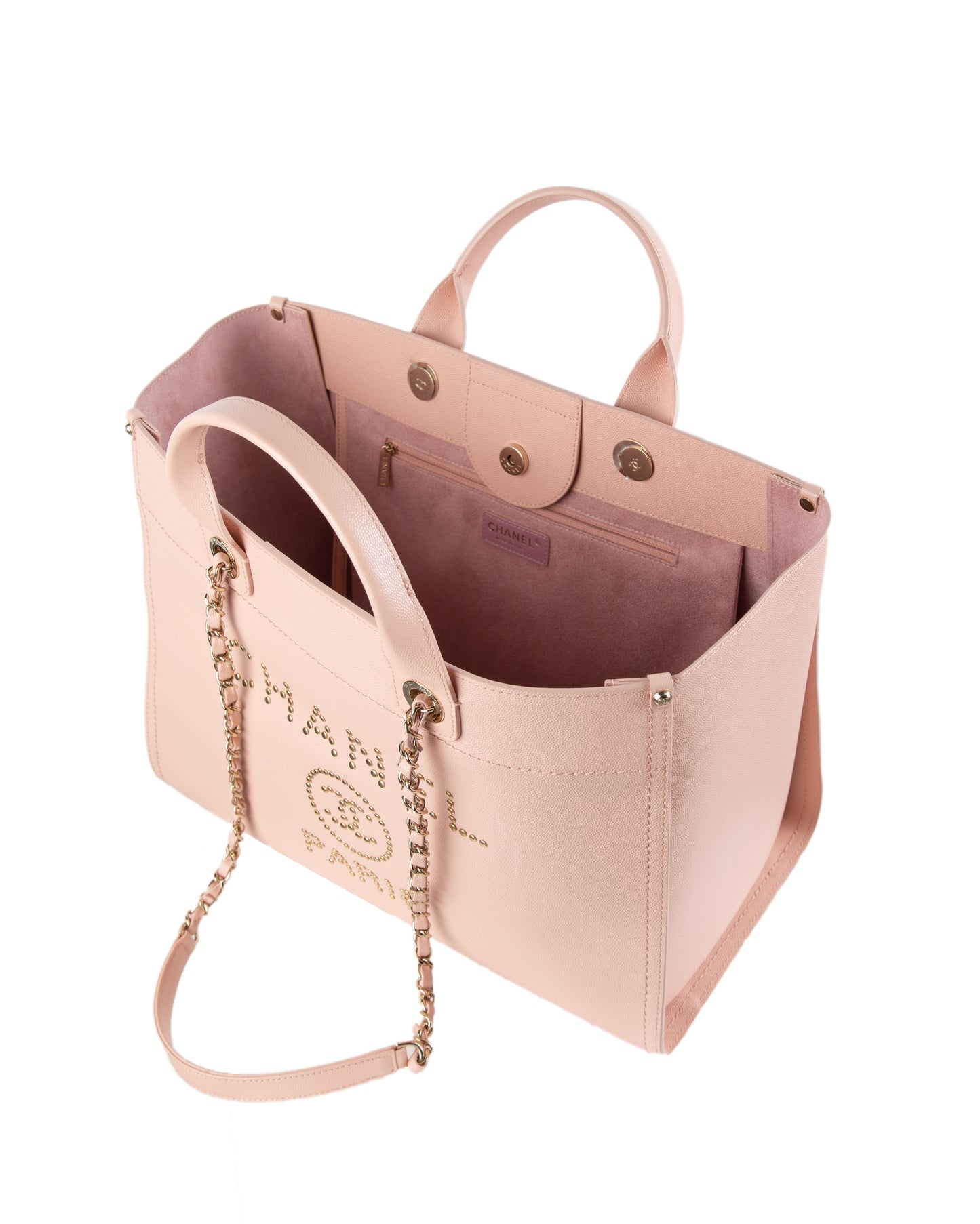 Chanel Deauville Large Pink Tote Bag