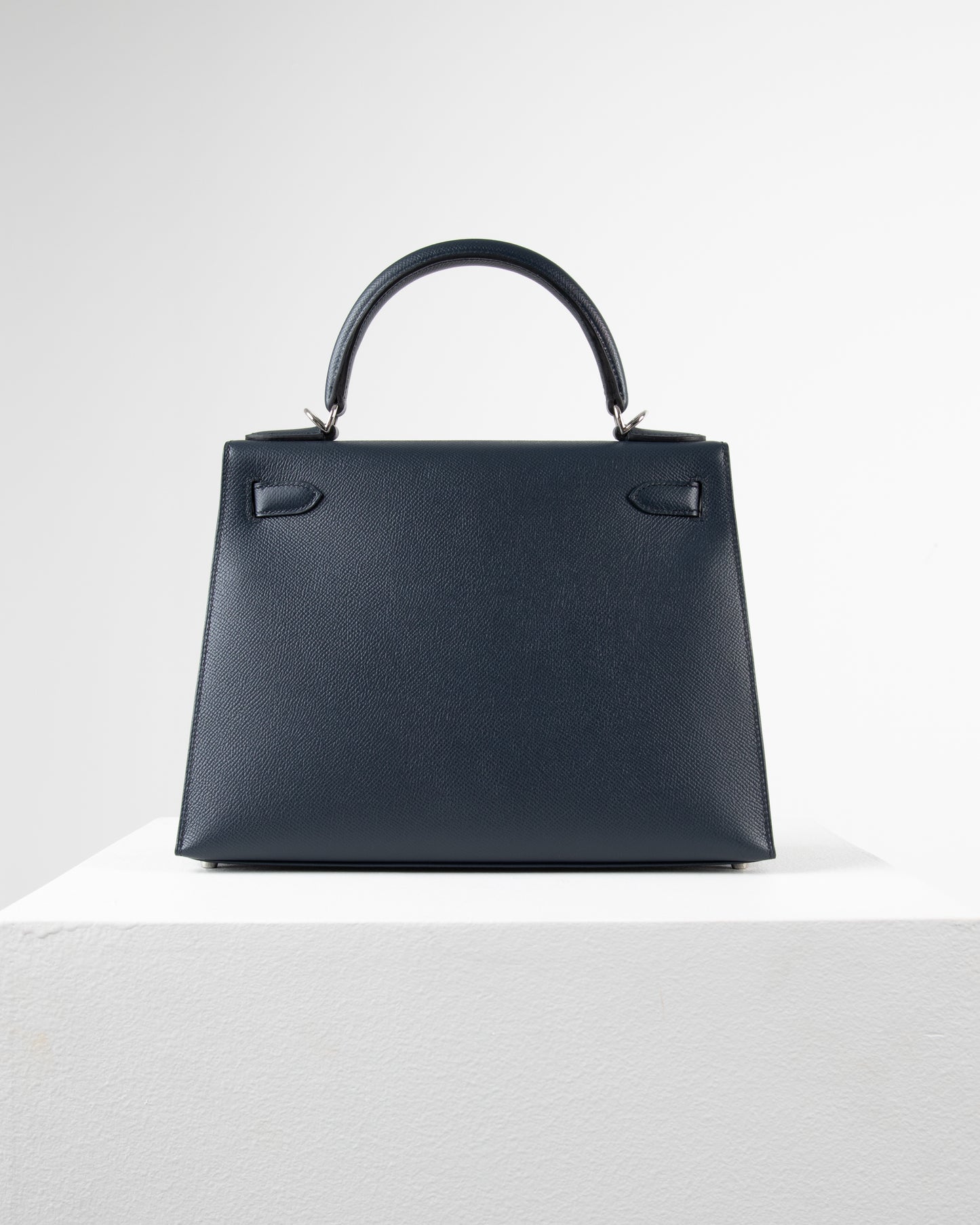 Kelly 28 Bleu Indigo in Epsom Leather with Palladium Hardware