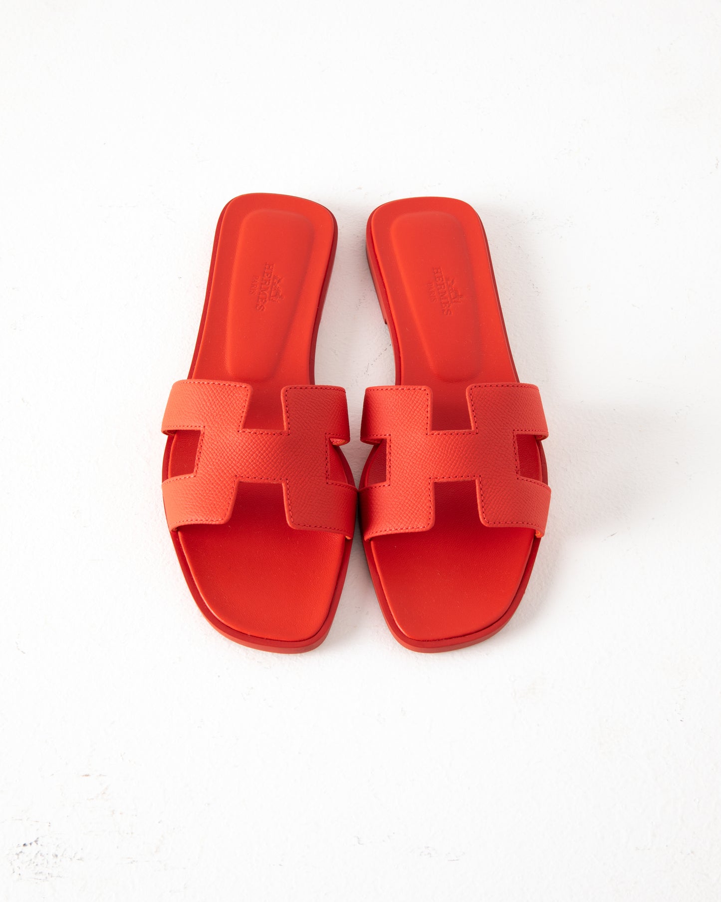 Oran Sandal in Epsom Orange Solaire