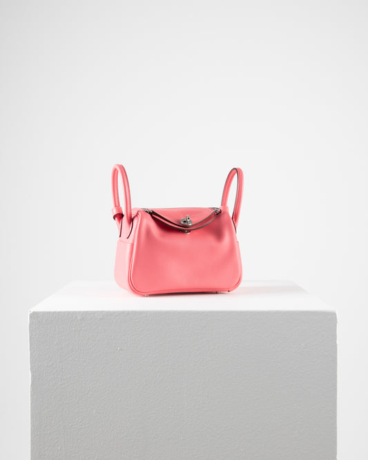 Mini Lindy Rose Azalee in Swift Leather with Palladium Hardware