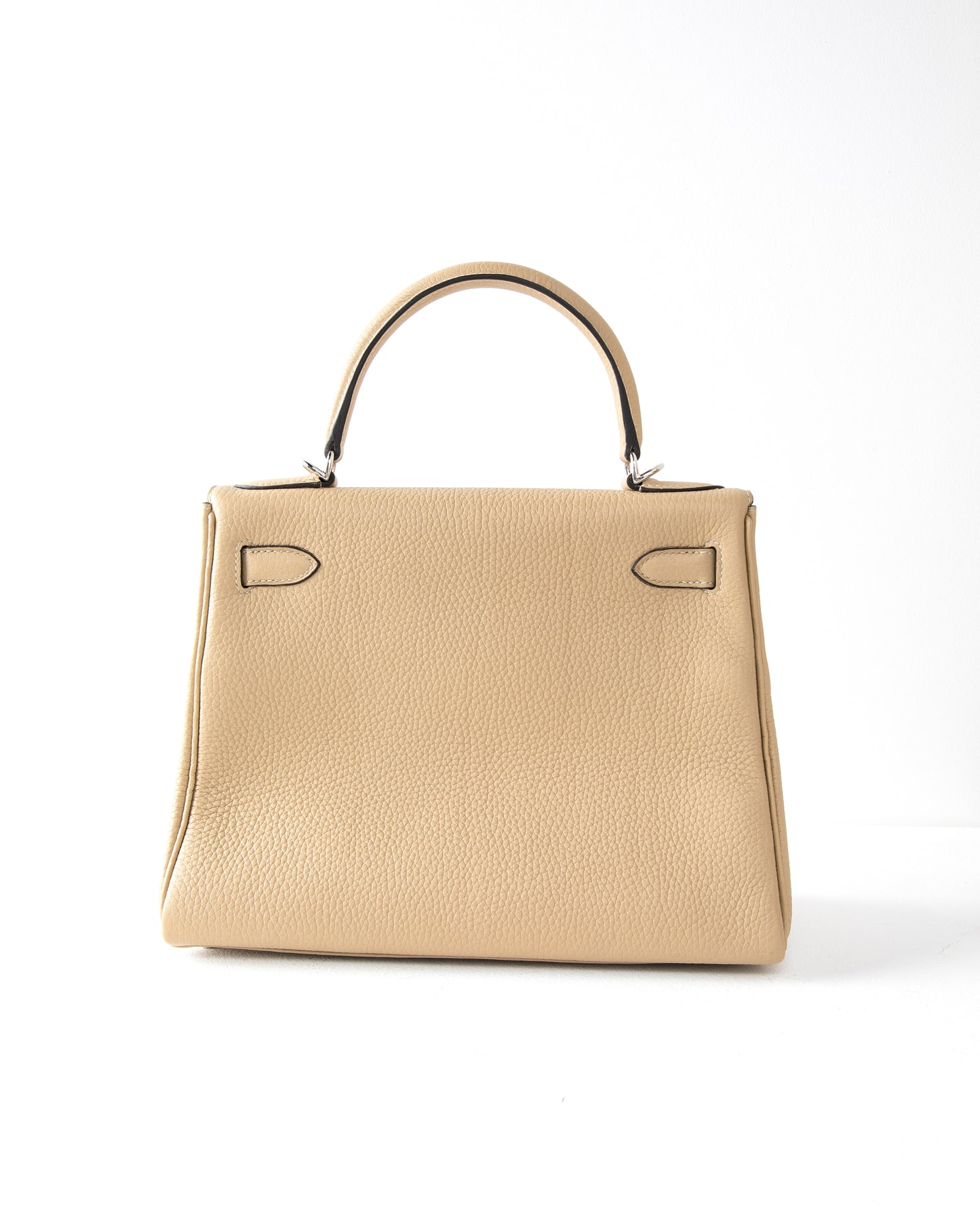 Kelly 28 Retourne Taurillion Clemence Trench with Palladium Hardware
