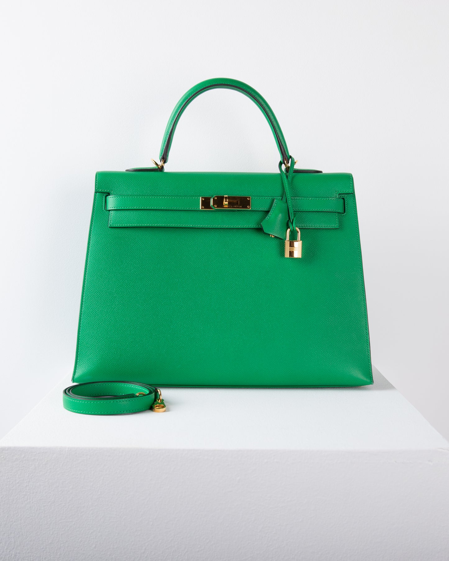 Kelly 35 Sellier in Bambou Epsom Leather with Gold Hardware