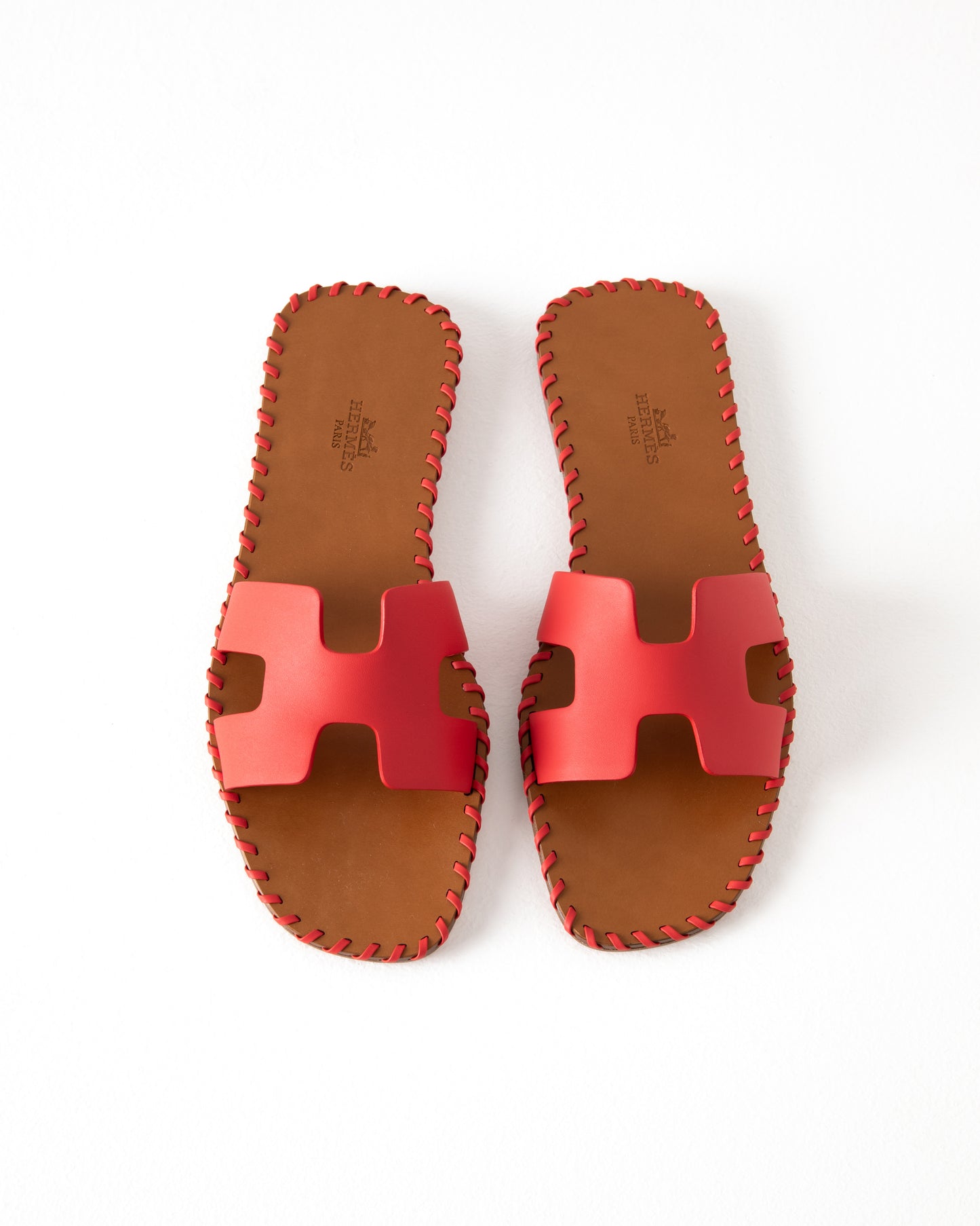 Oran Sandal in Red Whipstitch
