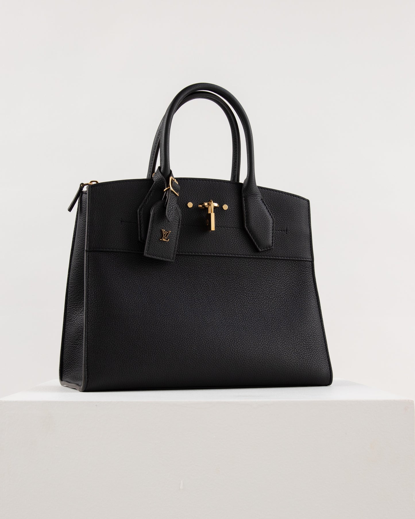 (Preloved) Louis Vuitton City Steamer Bag MM in Black