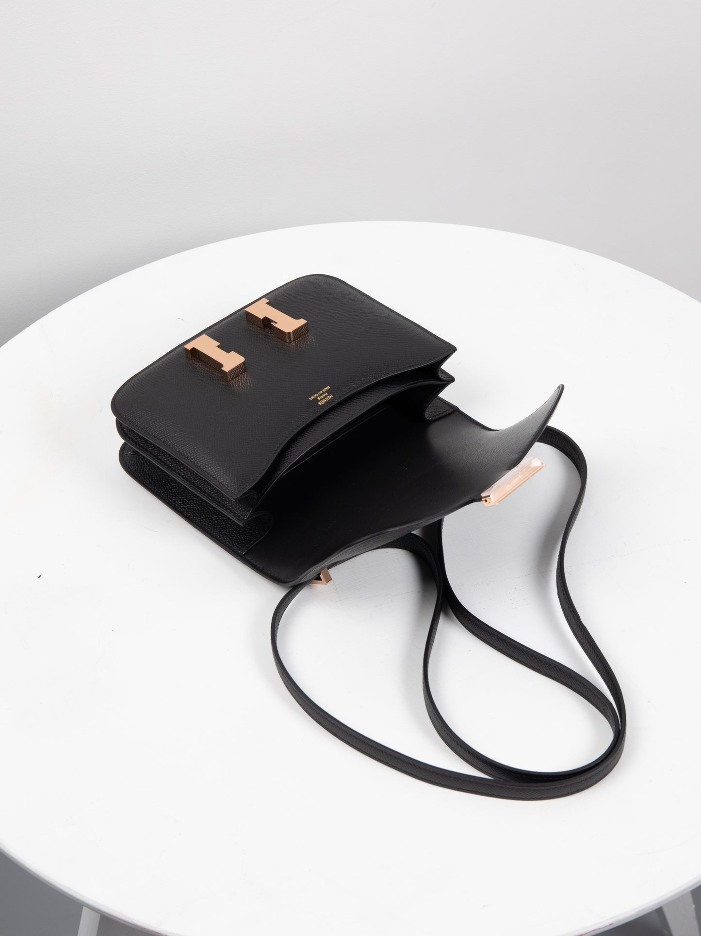 Constance 18 in Black with Rose Gold Hardware