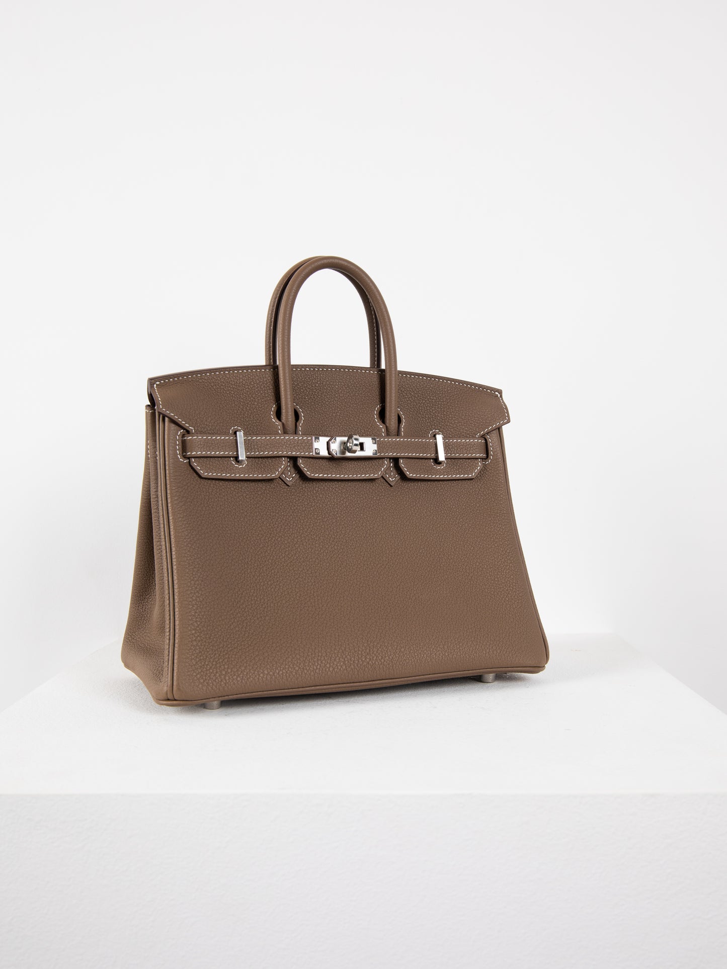 Birkin 25 in Etoupe Togo with Palladium Hardware