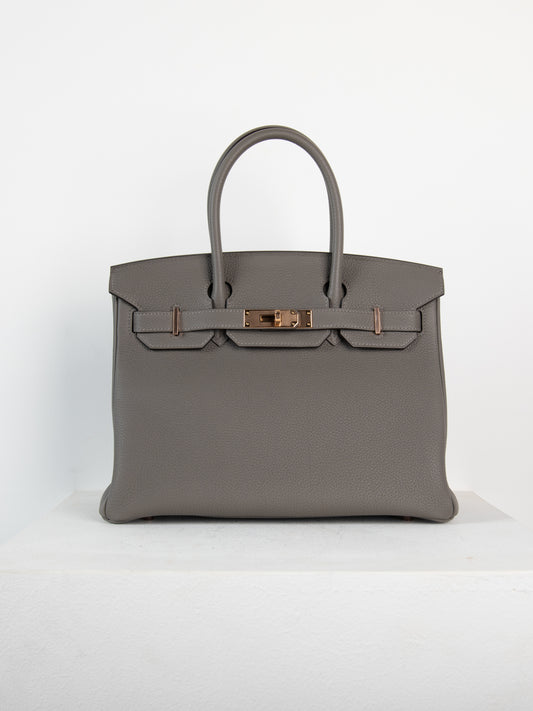 Birkin 30 in Gris Meyer Togo with Rose Gold Hardware