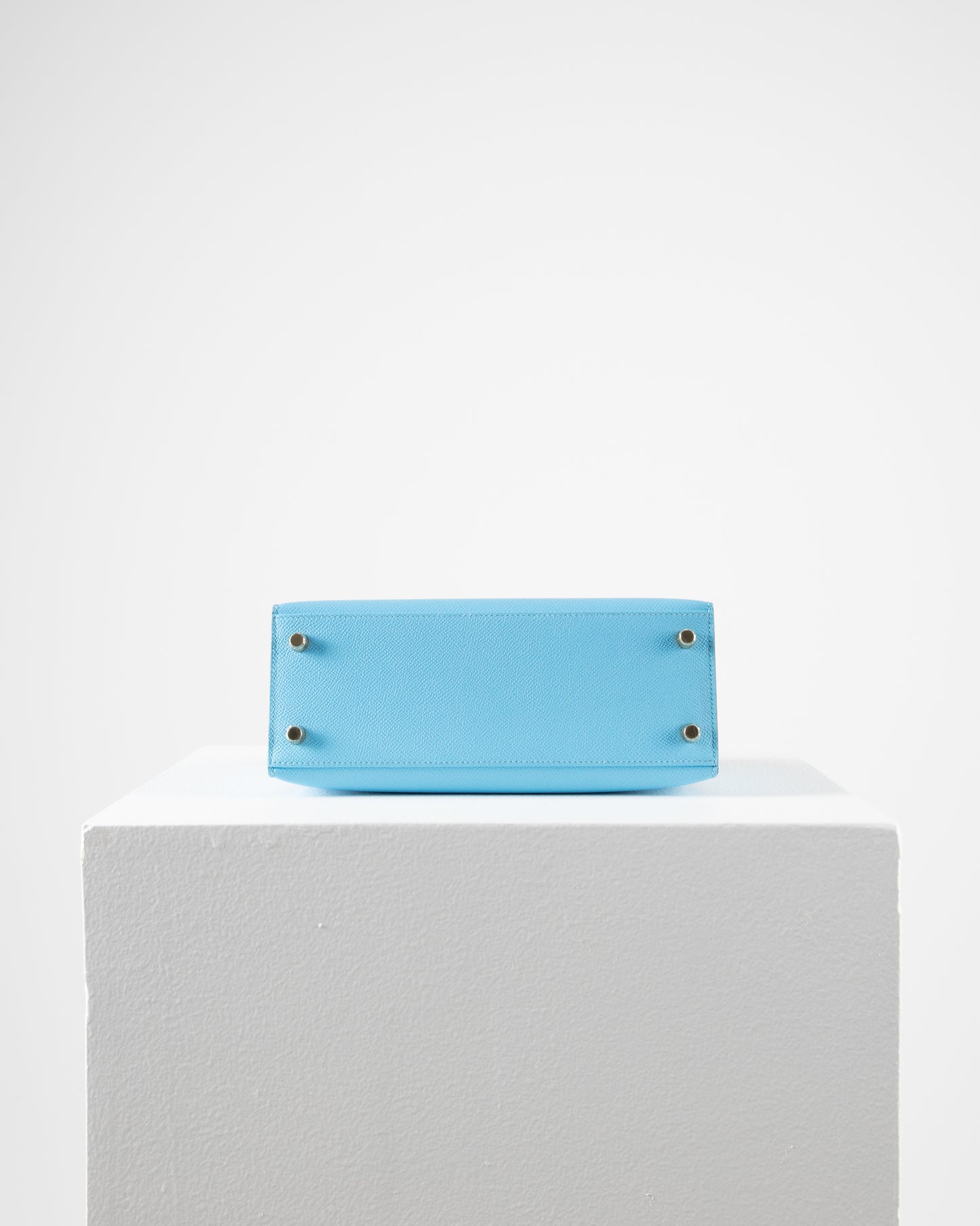Kelly 25 in Bleu Celeste Epsom Leather with Gold Hardware