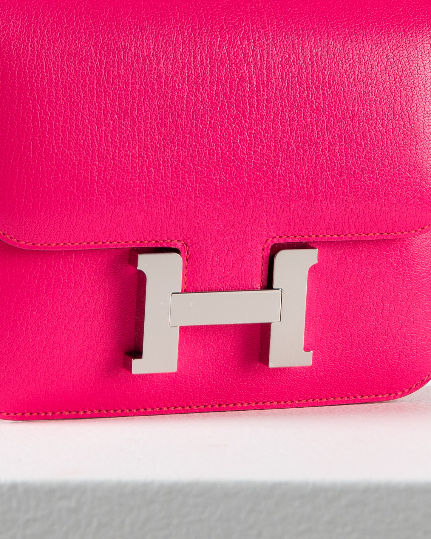 Constance 18 Rose Pop in Chevre Leather with Palladium Hardware