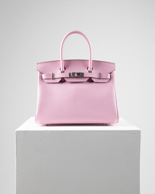 Birkin 30 Mauve Sylvestre in Epsom Leather with Palladium Hardware