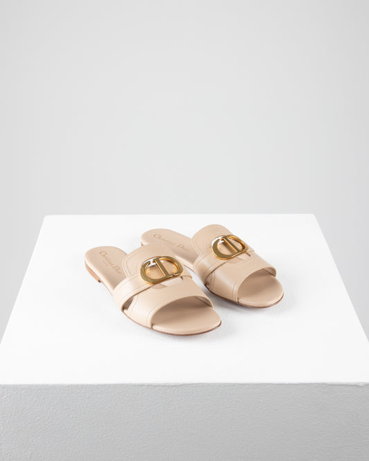 Dior Mule 30 Montaigne in Nude Calfskin size 37.5