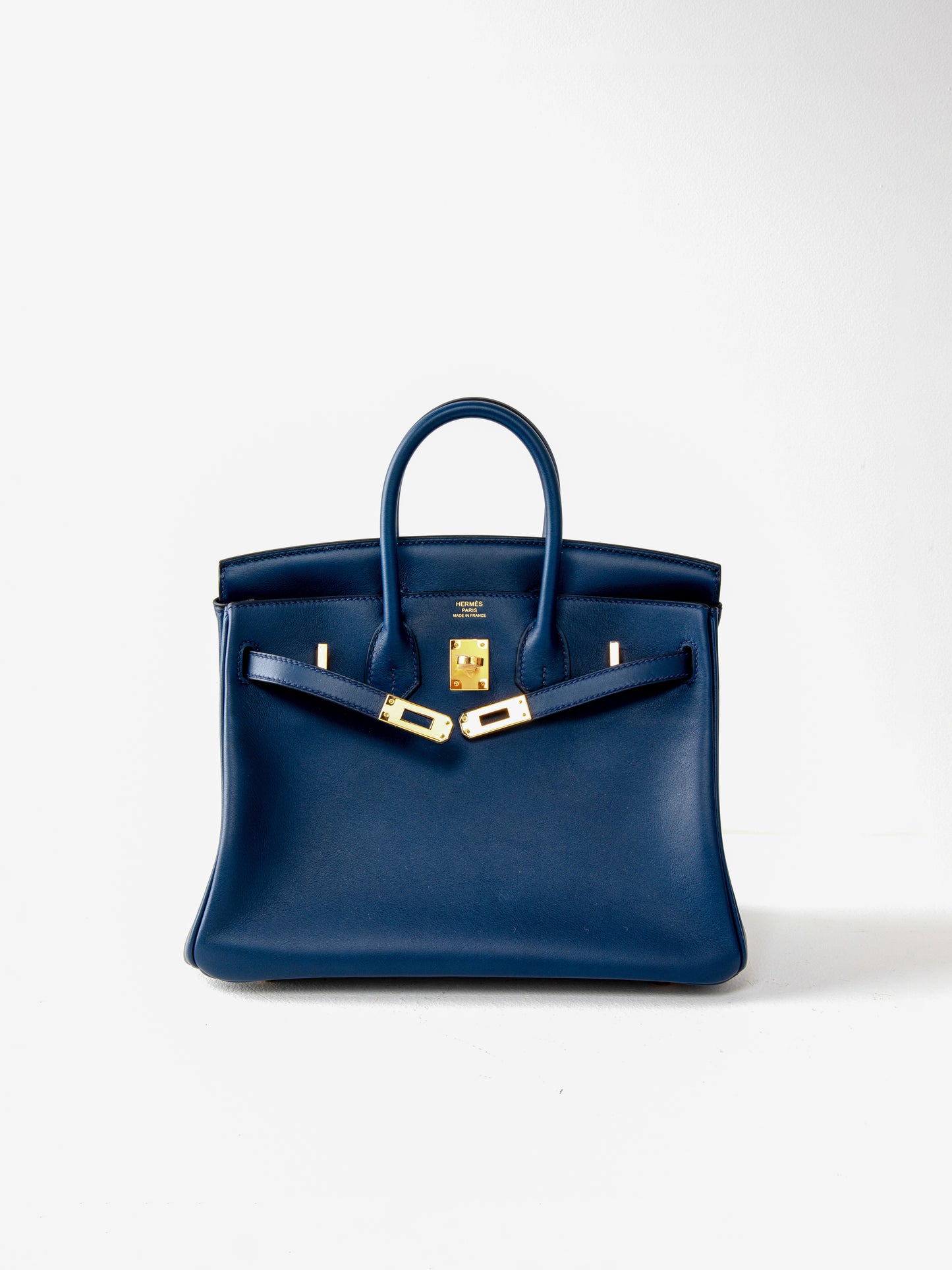 Birkin 25 Bleu Saphir Swift Leather with Gold Hardware