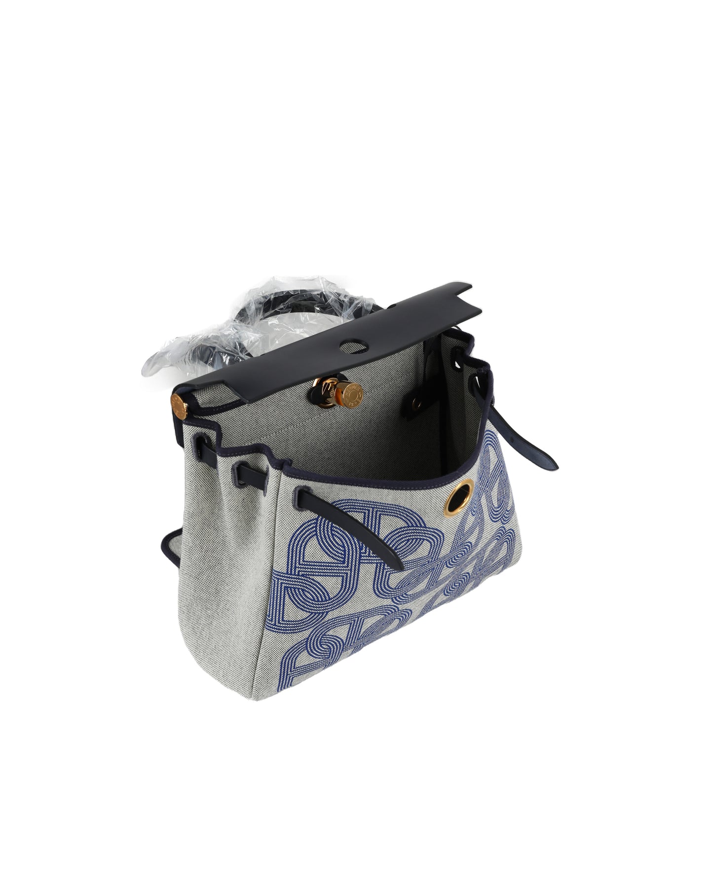 Herbag Zip 31 Bleu Royal/ Ecru/ Noir/ Bleu Indigo with Gold Hardware