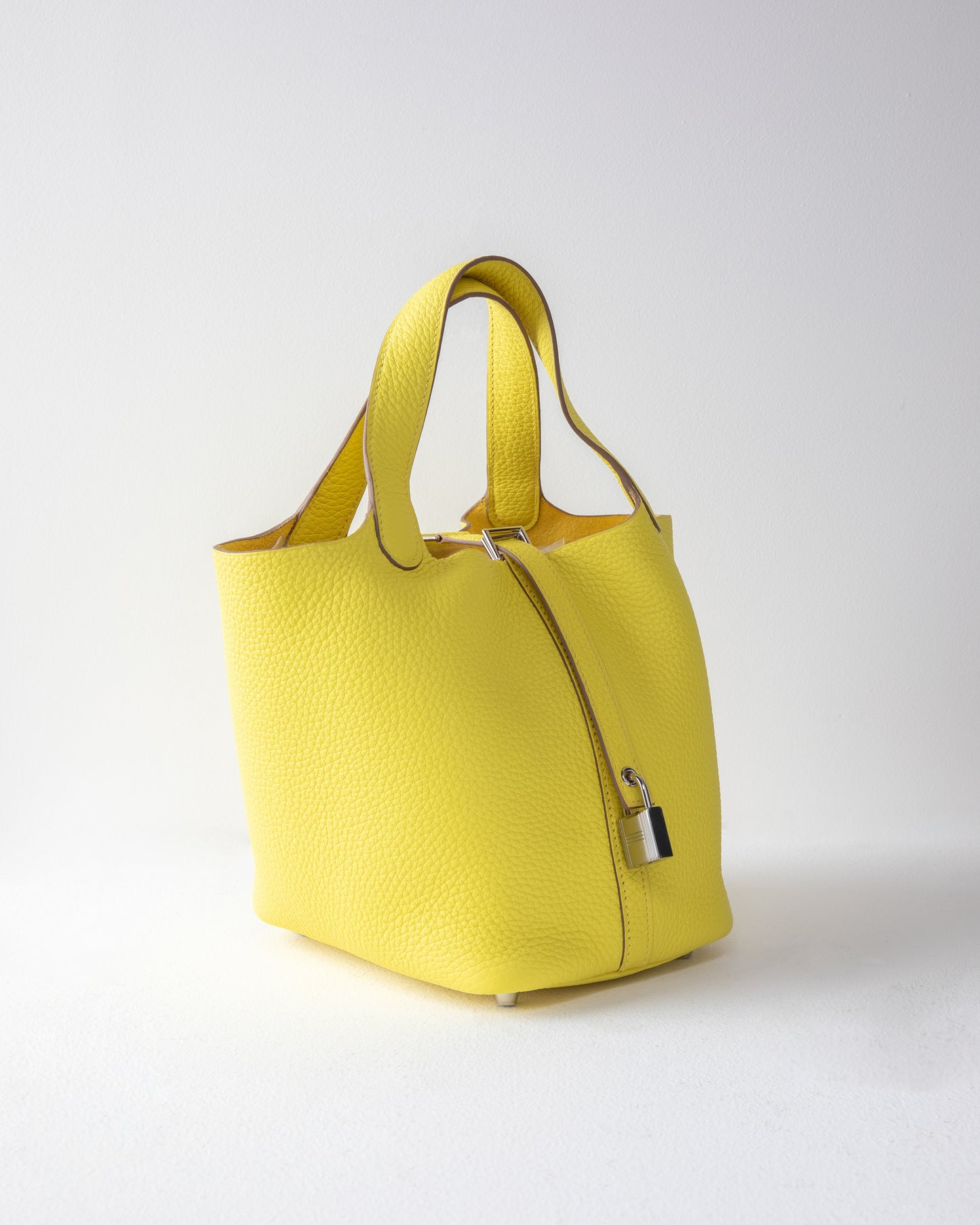 Picotin 18 in Lime Clemence Leather with Palladium Hardware