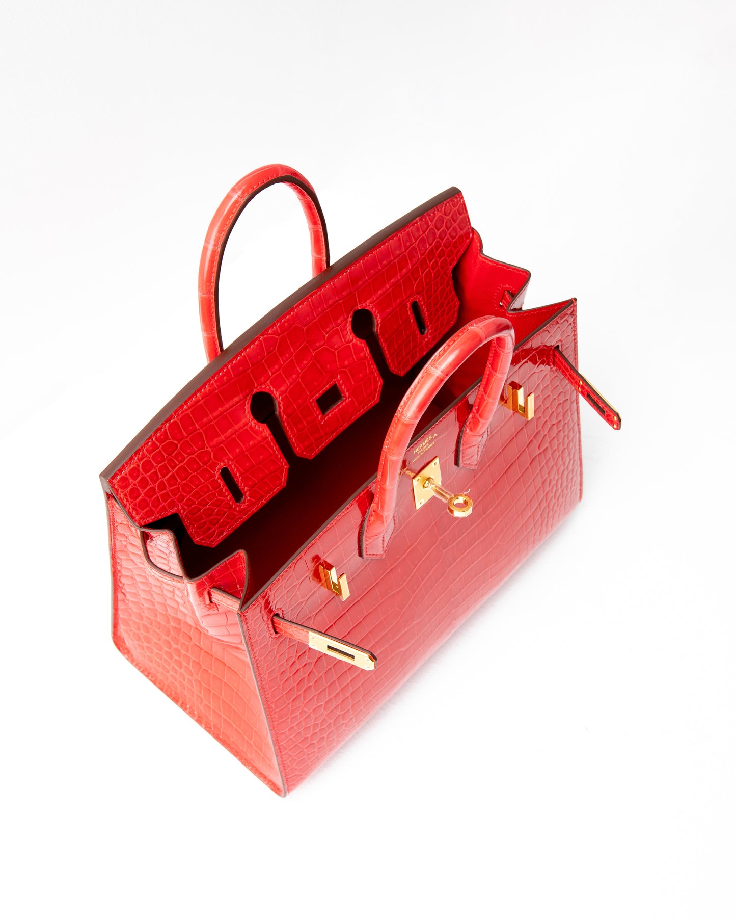 Birkin 25 Sellier Rouge De Coeur with Gold Hardware
