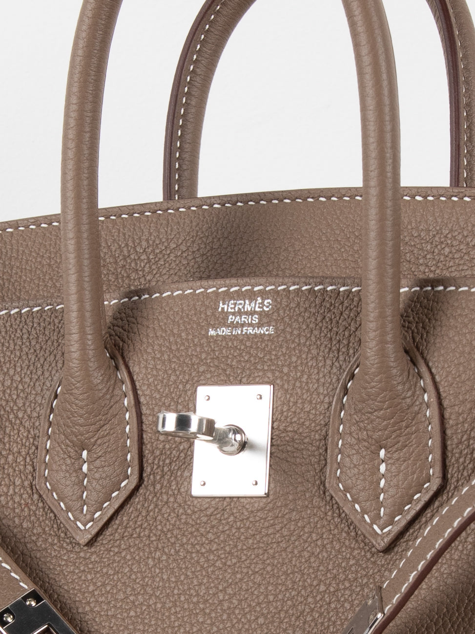 Birkin 25 in Etoupe Togo with Palladium Hardware