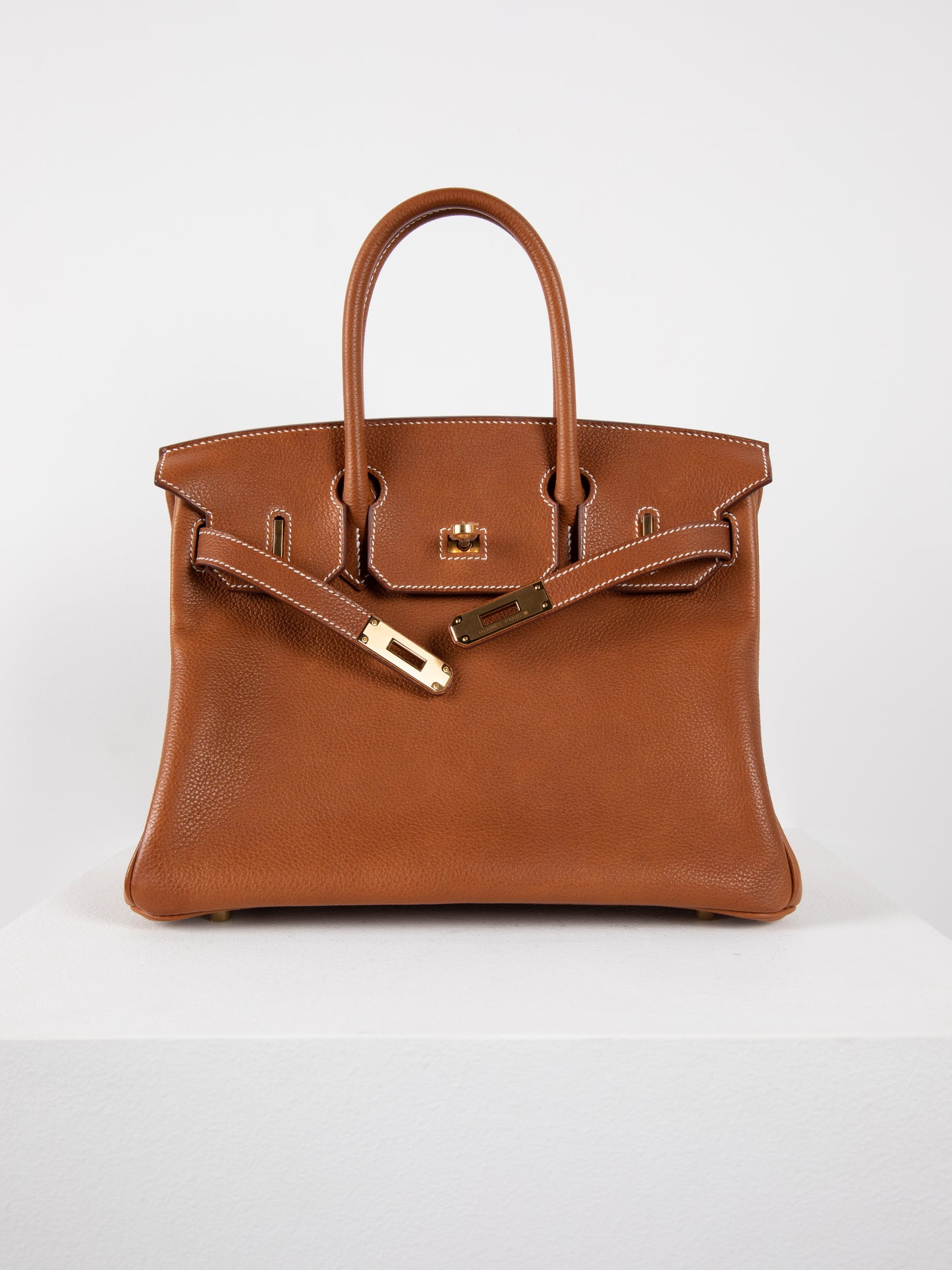 Birkin 30 in Gold Barenia Leather with Gold Hardware