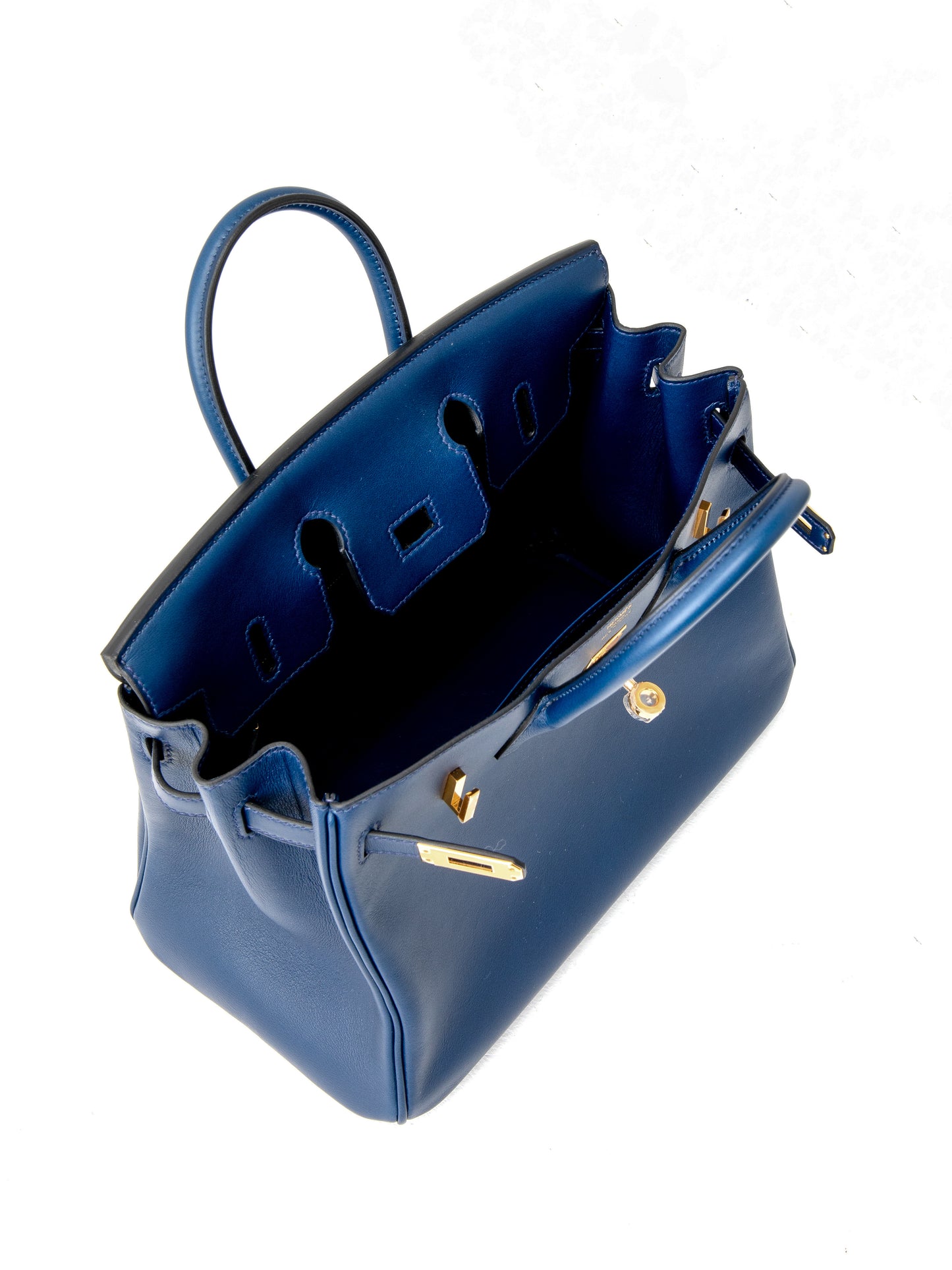 Birkin 25 Bleu Saphir Swift Leather with Gold Hardware