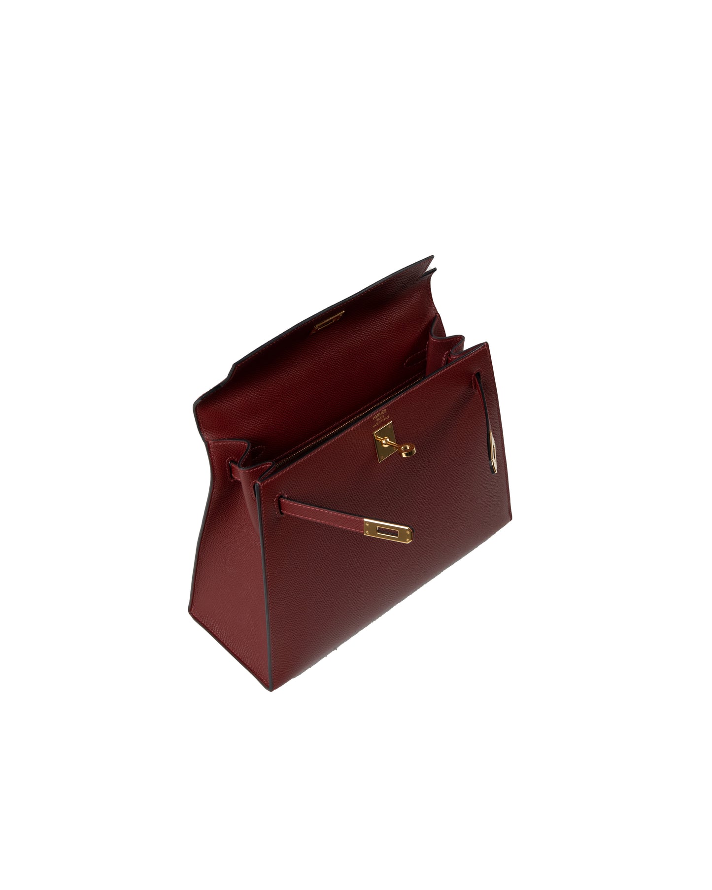Kelly 25 Rouge Sellier in Epsom Leather with Gold Hardware