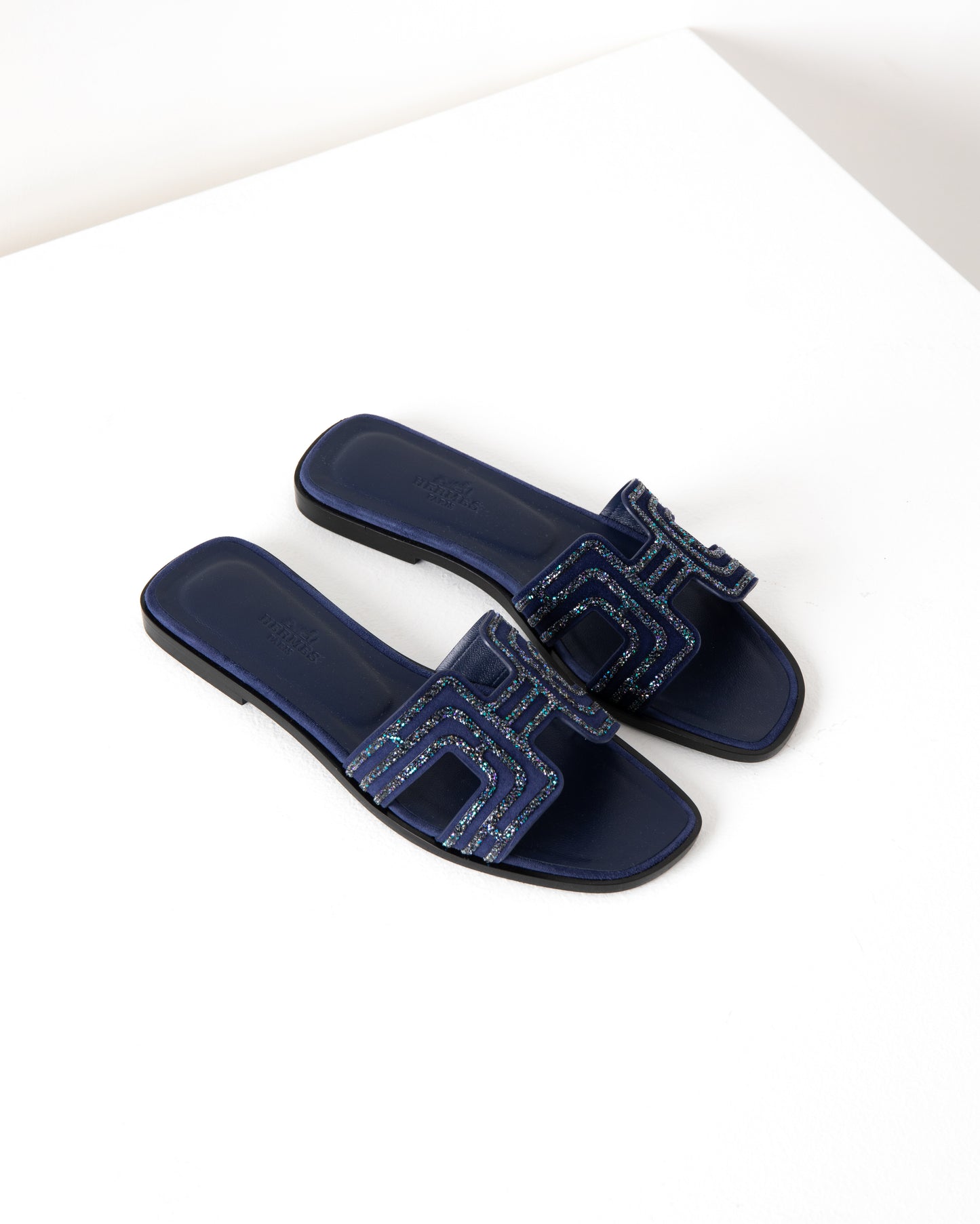 Oran Sandal in Bleu De Prusse