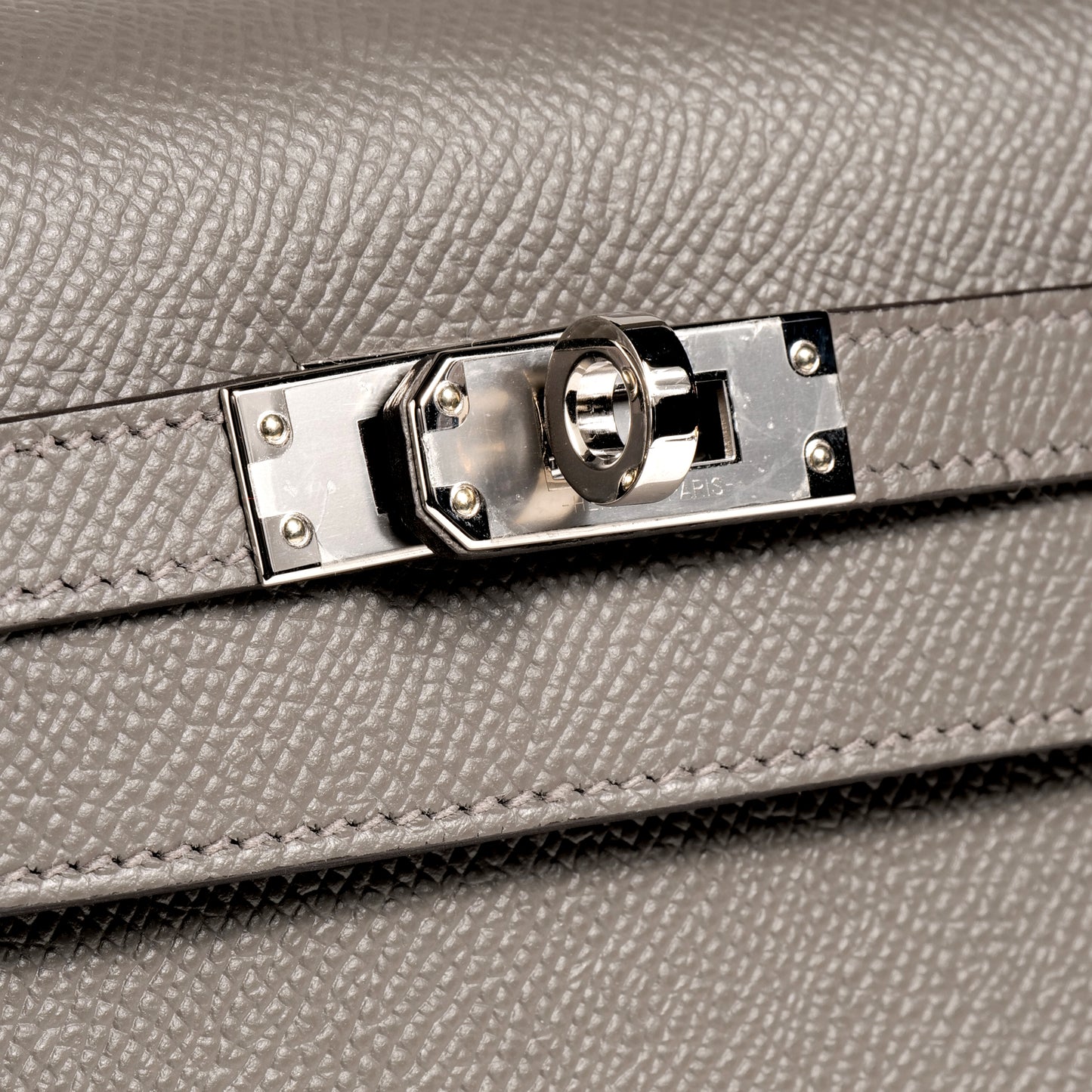 Kelly 25 Gris Meyer with Palladium Hardware