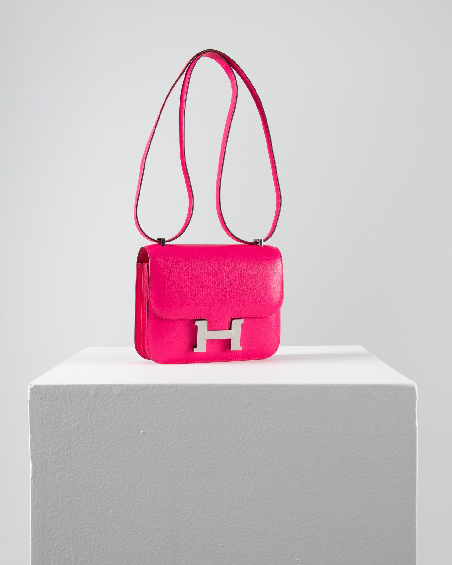 Constance 18 Rose Pop in Chevre Leather with Palladium Hardware