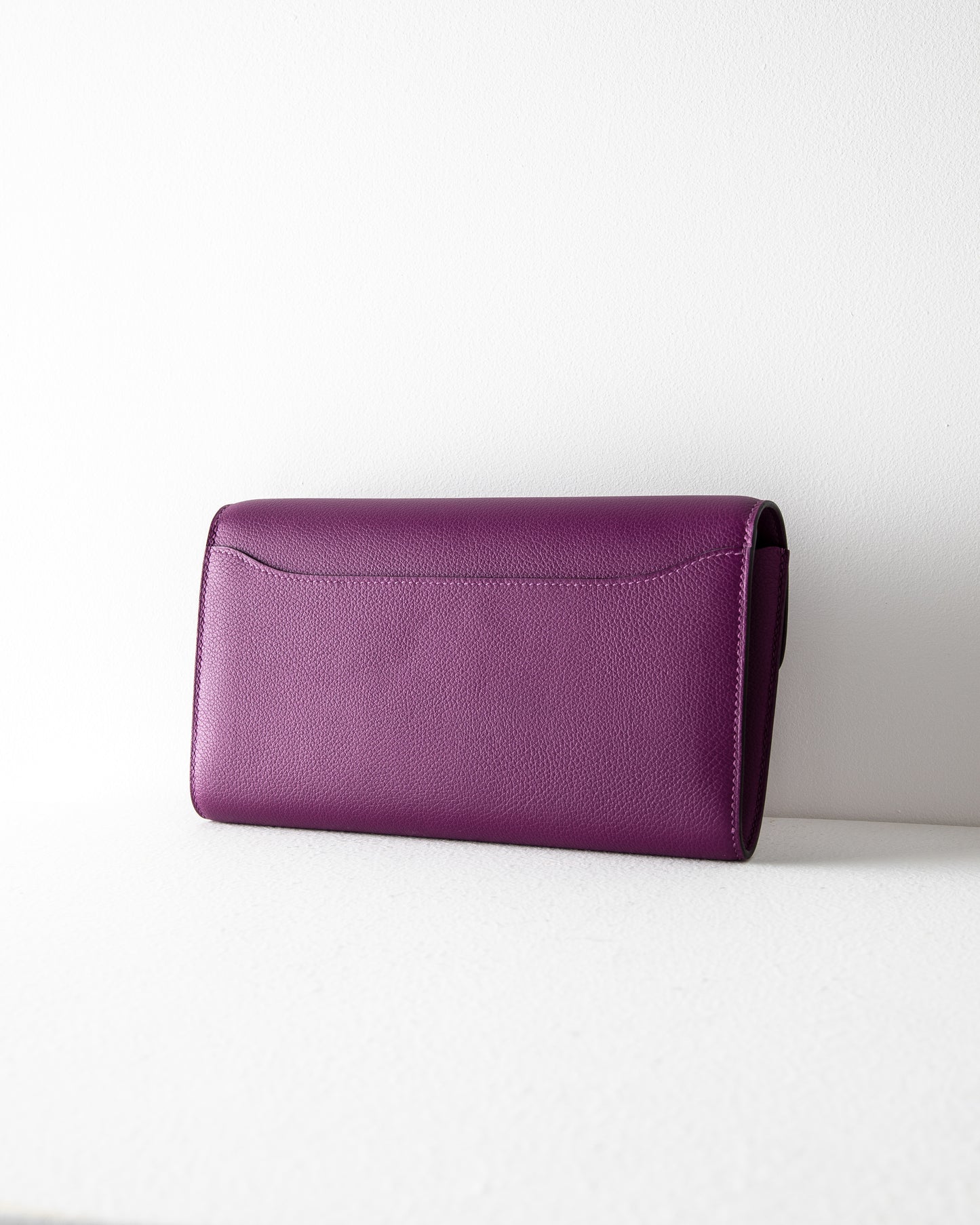 Constance To Go Wallet Evercolor Anemone with Gold Hardware