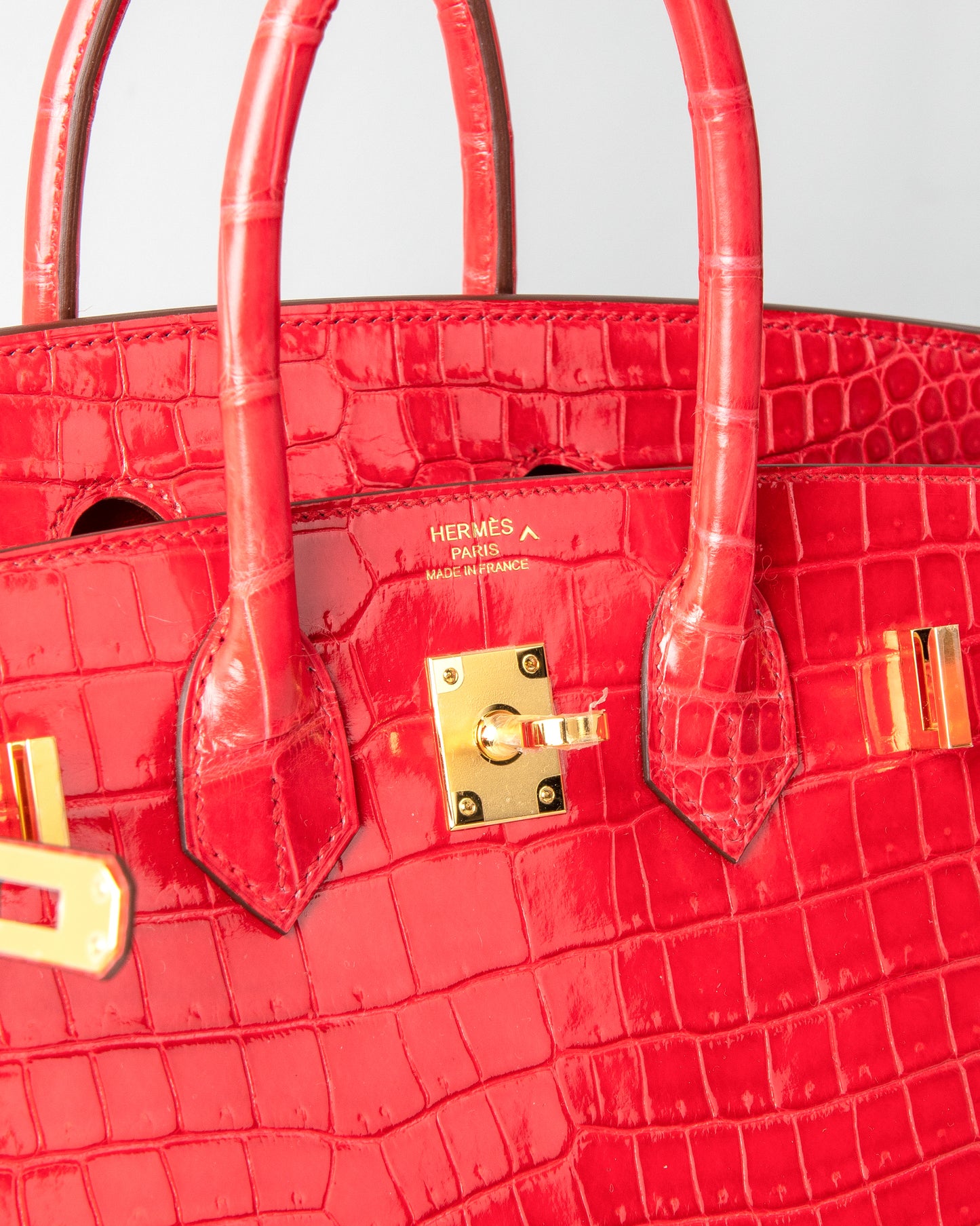 Birkin 25 Sellier Rouge De Coeur with Gold Hardware