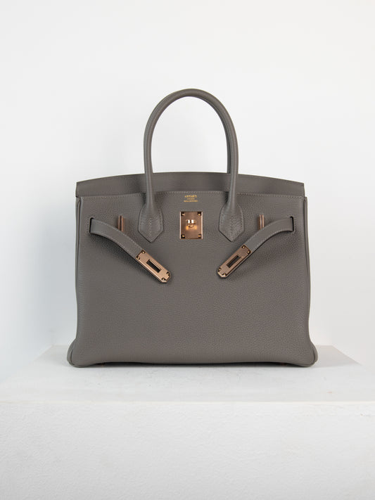 Birkin 30 in Gris Meyer Togo with Rose Gold Hardware