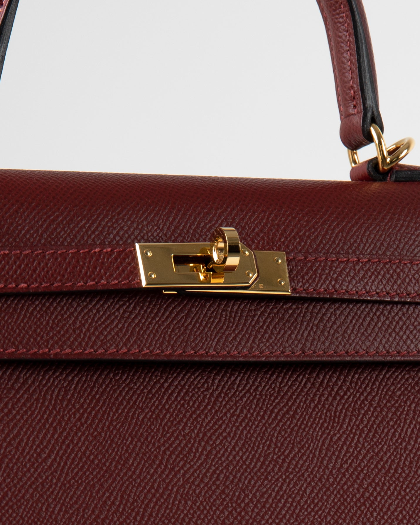 Kelly 25 Rouge Sellier in Epsom Leather with Gold Hardware