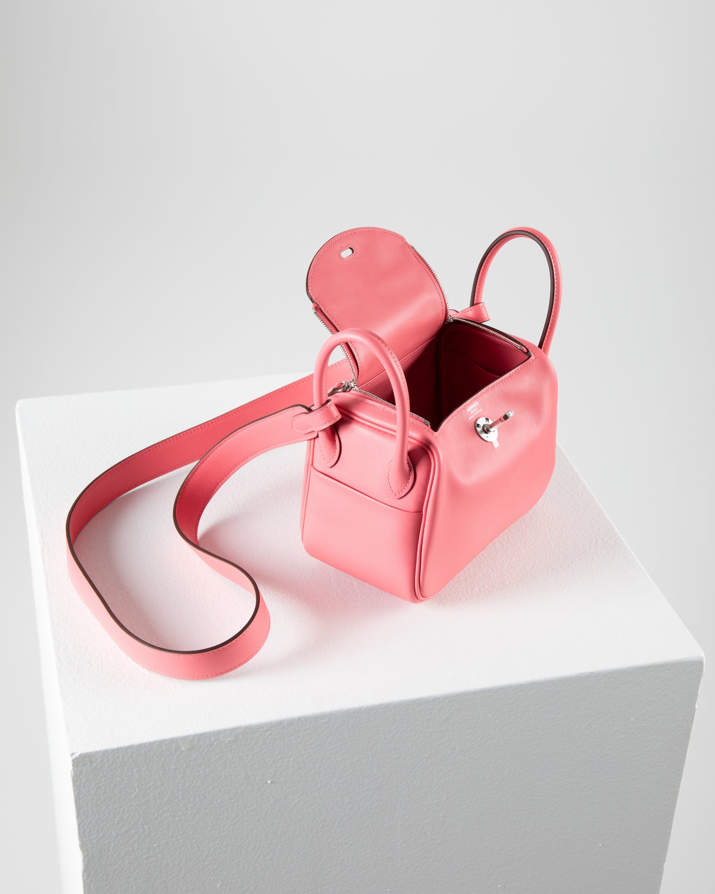 Mini Lindy Rose Azalee in Swift Leather with Palladium Hardware