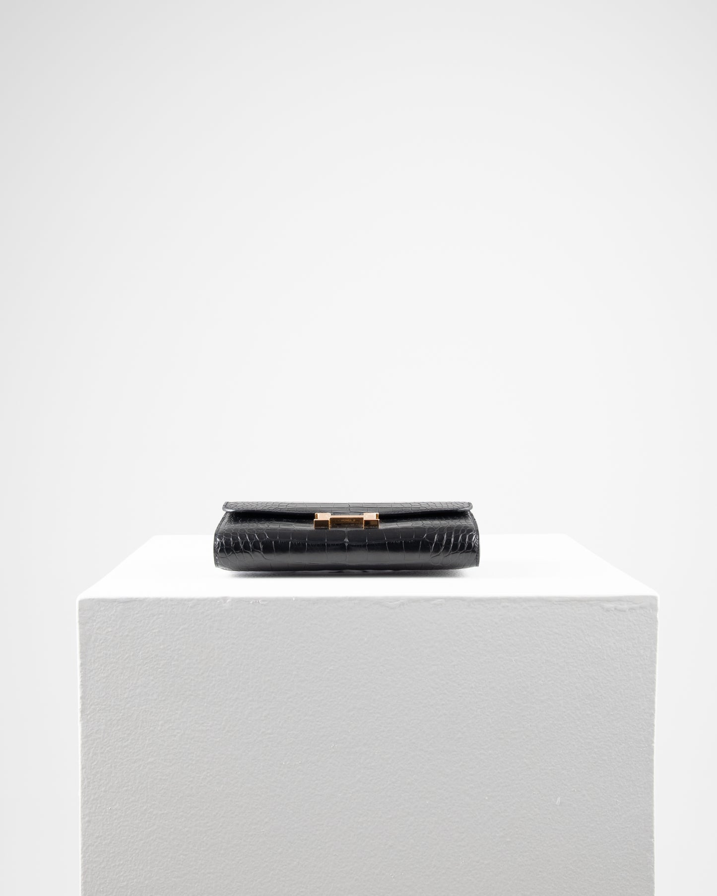 Constance To Go Black Matte Alligator with Gold Hardware