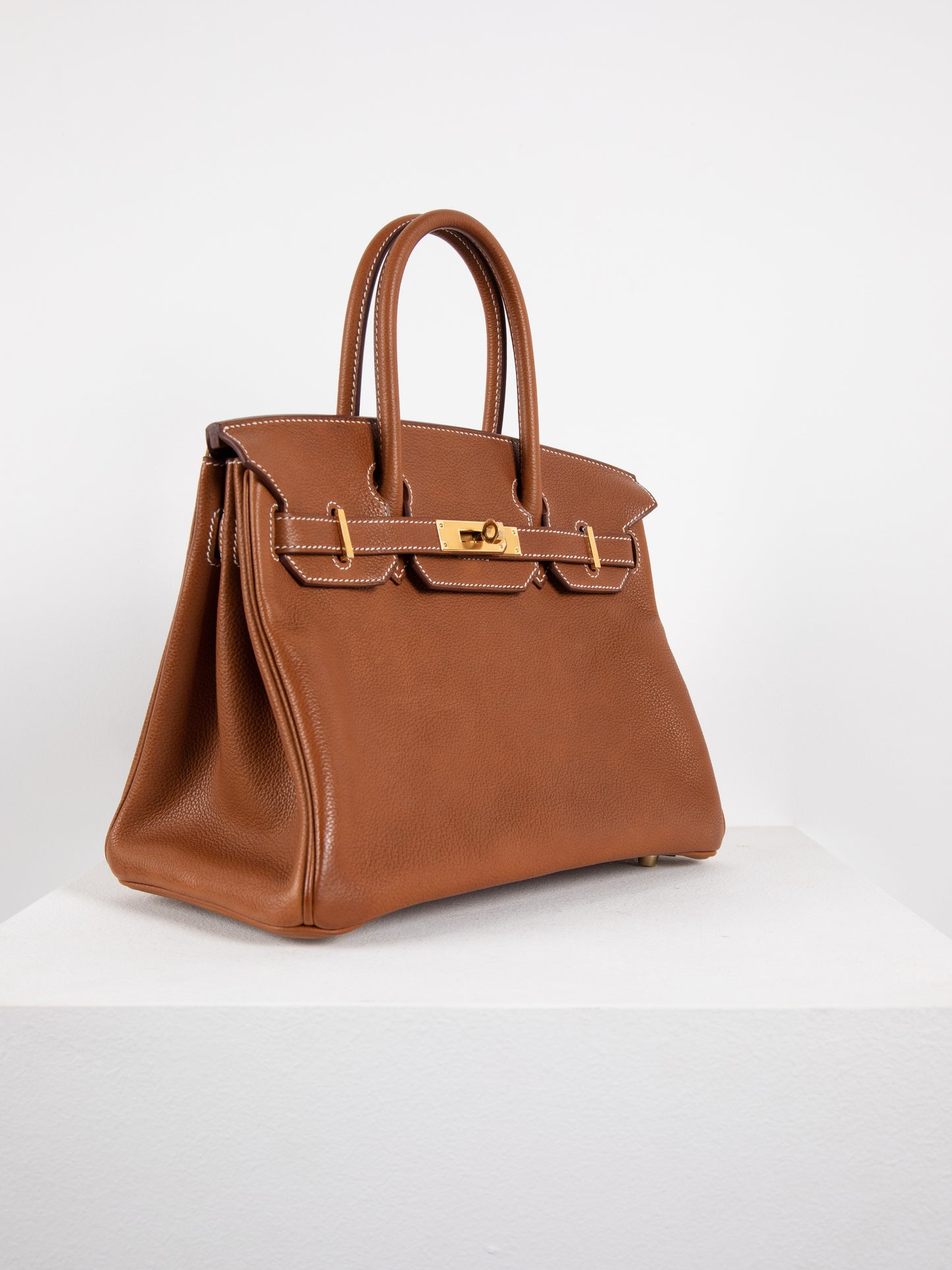 Birkin 30 in Gold Barenia Leather with Gold Hardware