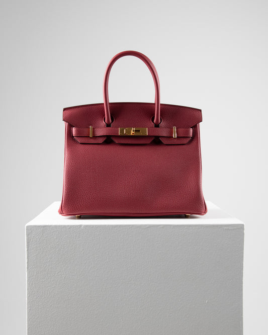 Birkin 30 Rouge Grenat in Togo Leather with Gold Hardware