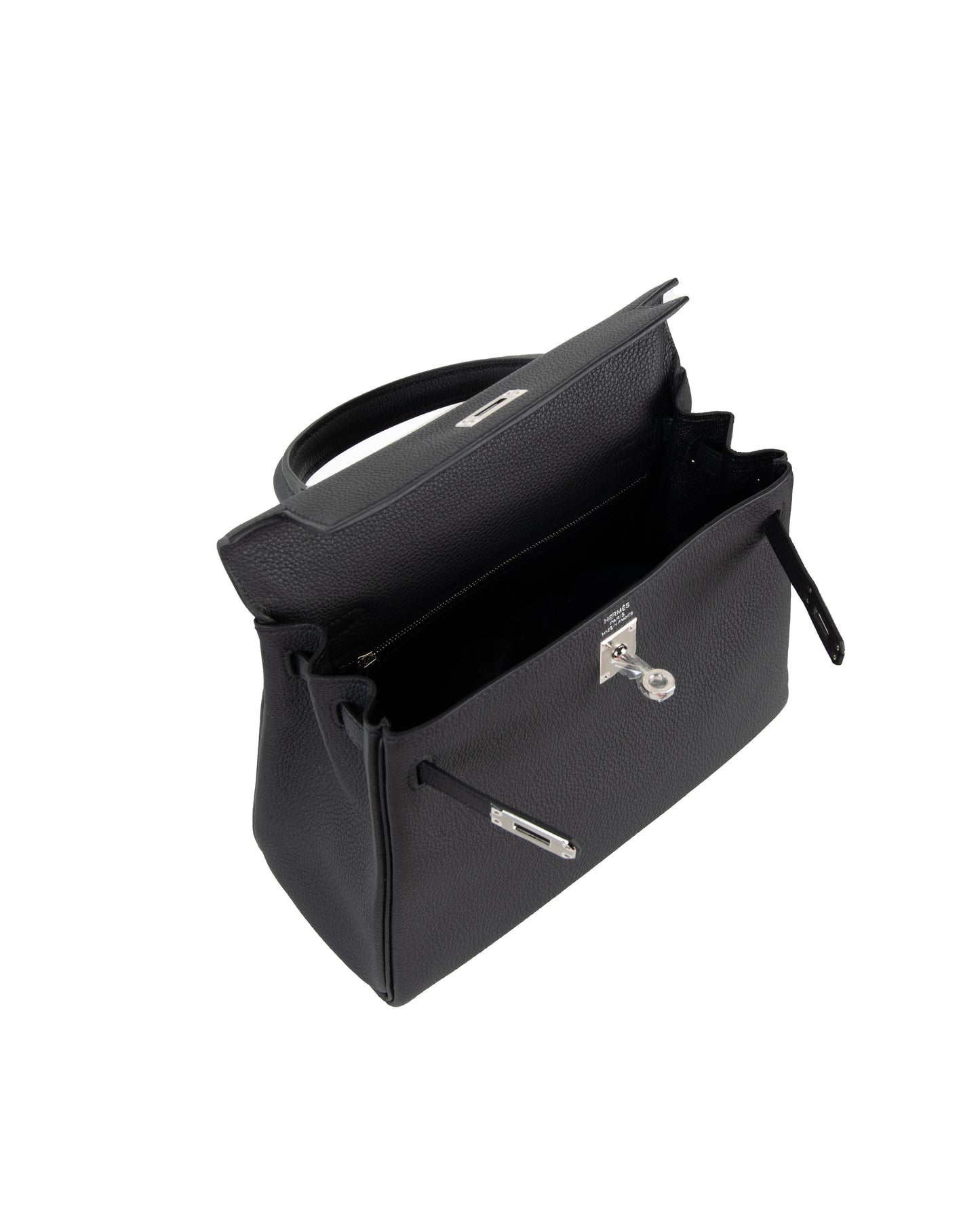 Kelly 25 in Black Togo with Palladium Hardware