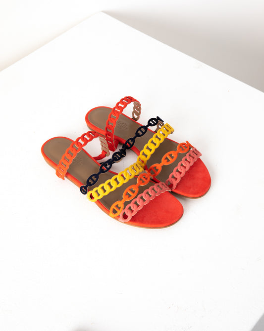 Thalassa Sandal in Multicolor Red